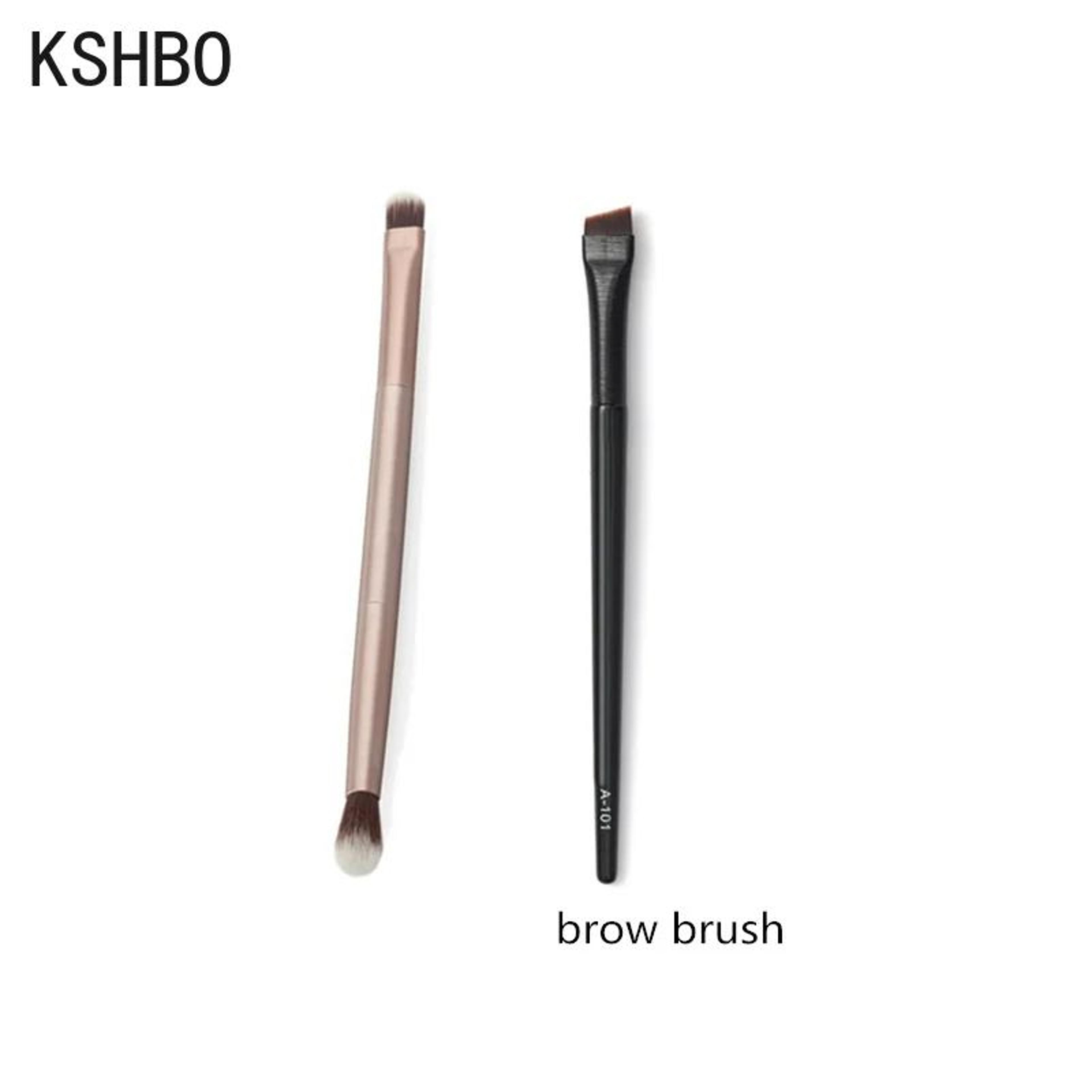 Precision Duo Angled Eyebrow Brush  Eyebrow Liner Brush Set  Portable Brow Contour Brush 2PCS 9