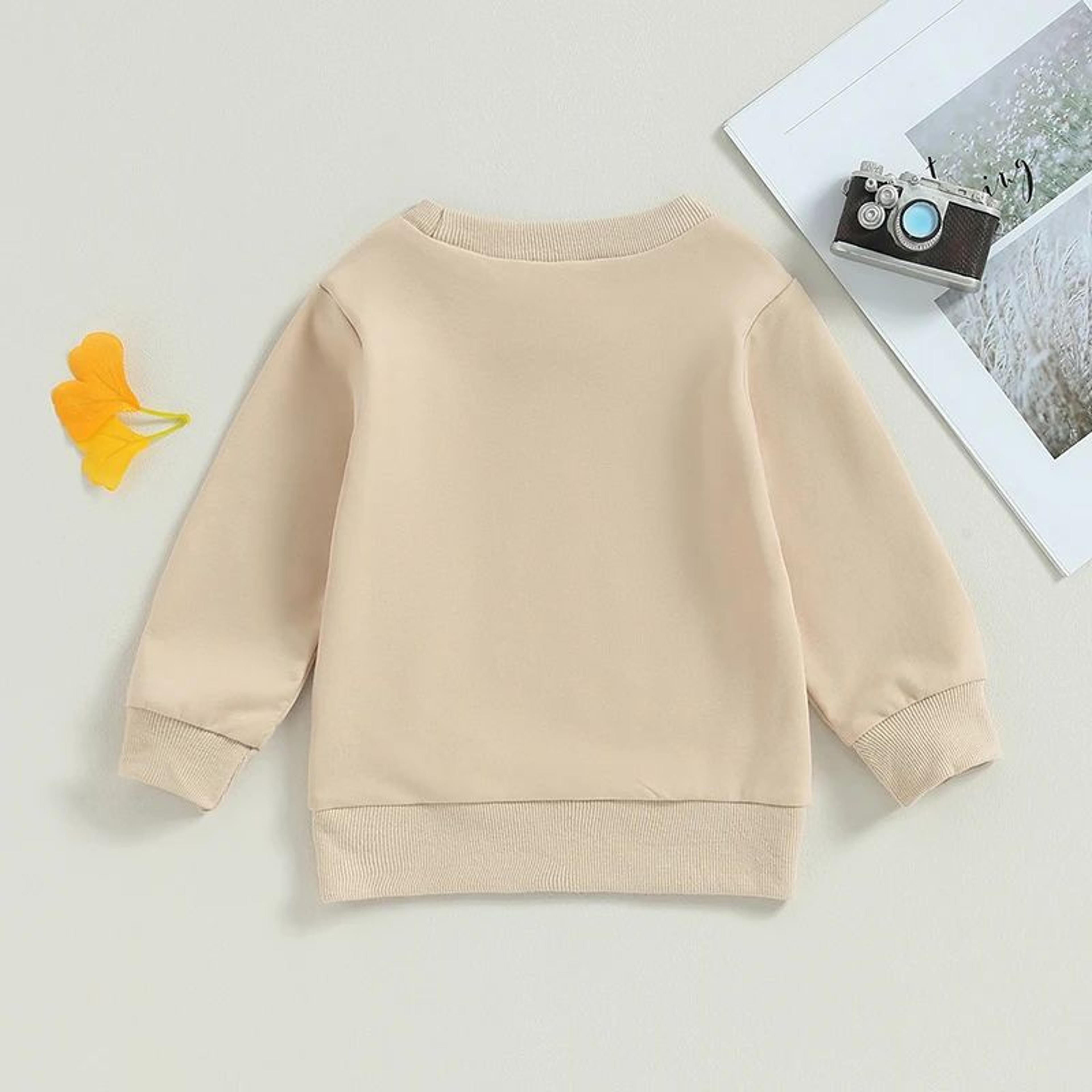 Trendy Toddler Boy Sweatshirt Letter Print Pullover  Cute Baby Boy Pullover Sweatshirt For Autumn   2