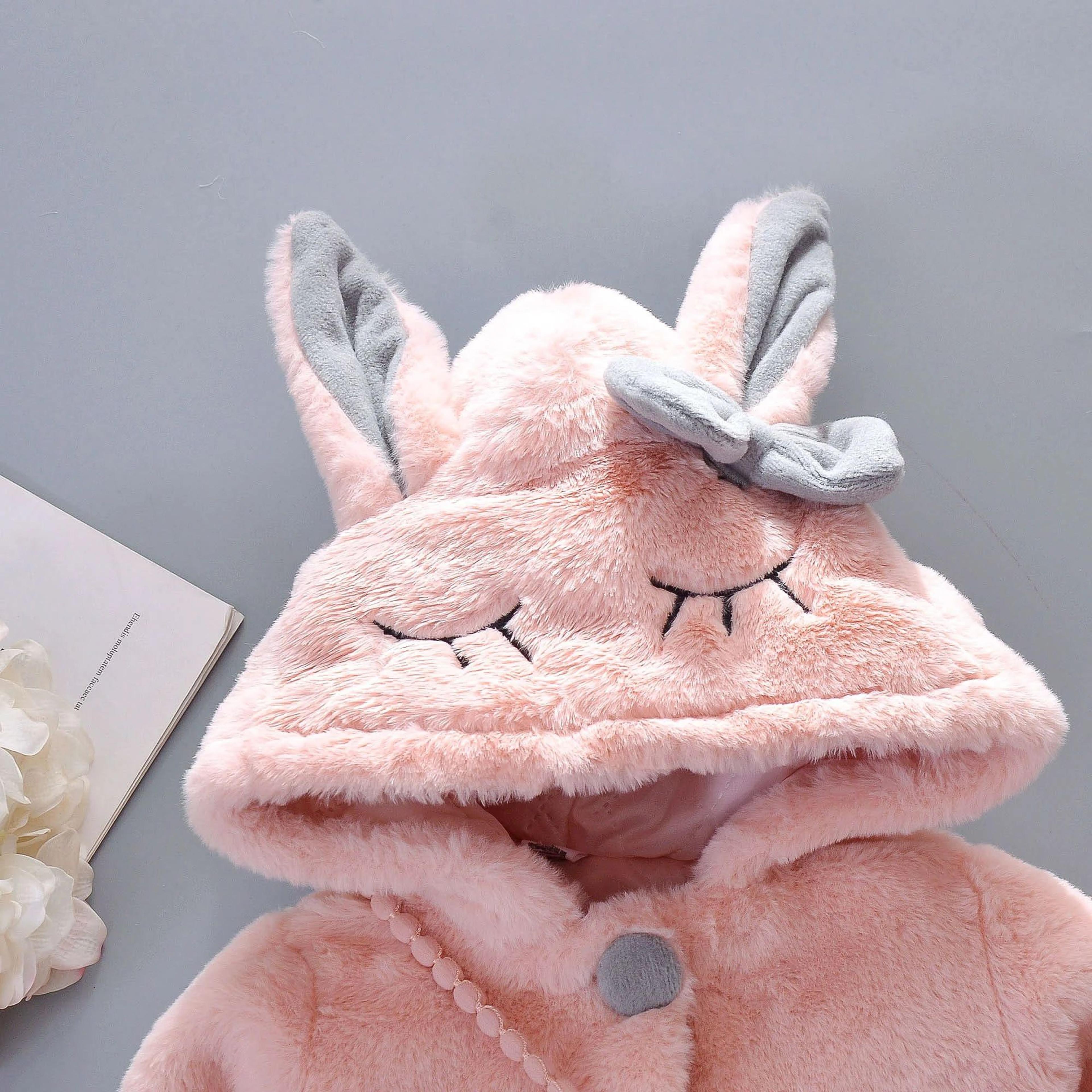 CozyHug Baby Girl Winter Coat  Cute Hooded Cold Protection Jacket With Matching Mini Bag 2
