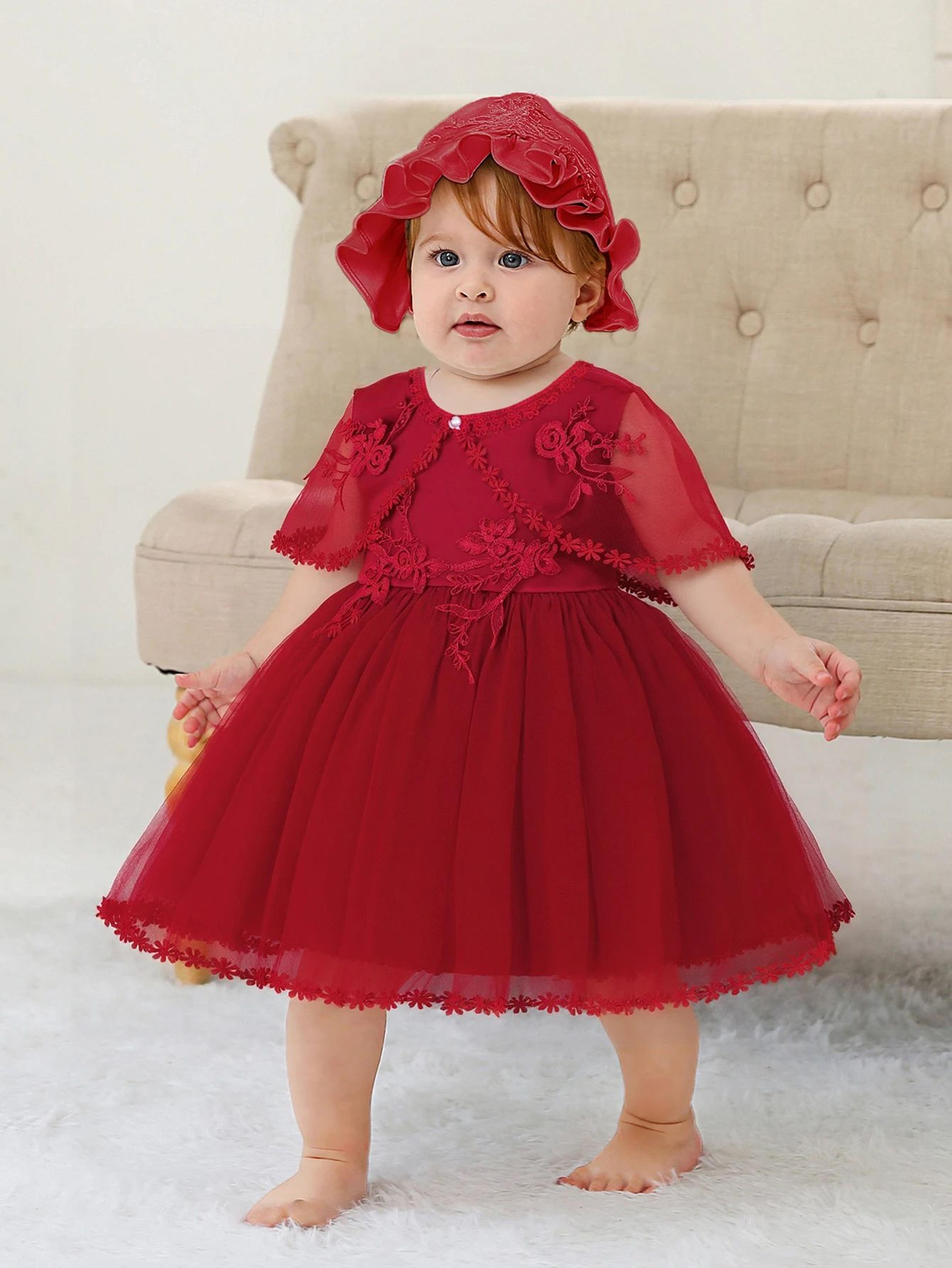 Royal Bloom Baby Princess Dress With Satin Hood Cloak  Floral Embroidered Lace Flower Girl Dress Se 5