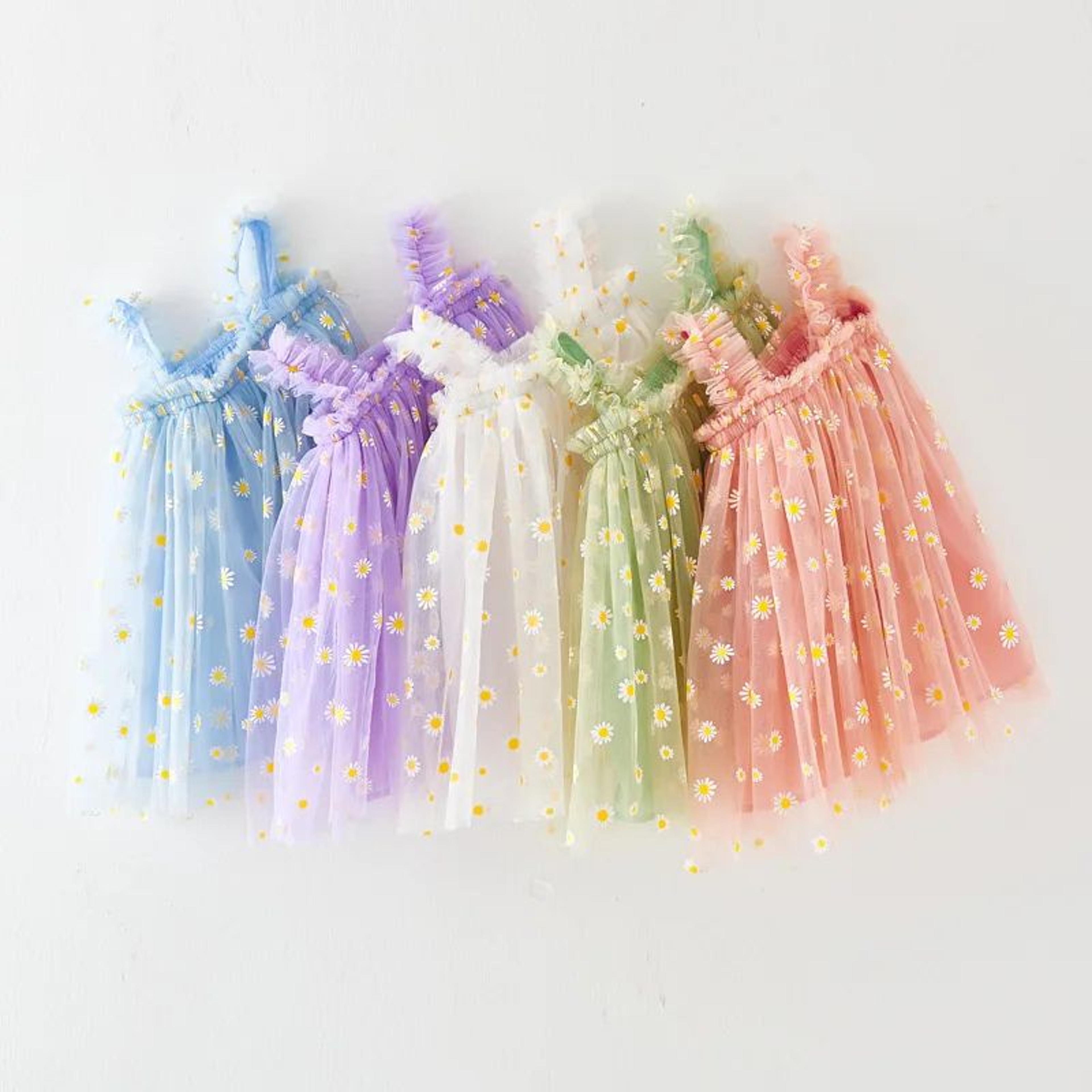 daisy princess toddler girl dress for birthdays, weddings & summer parties