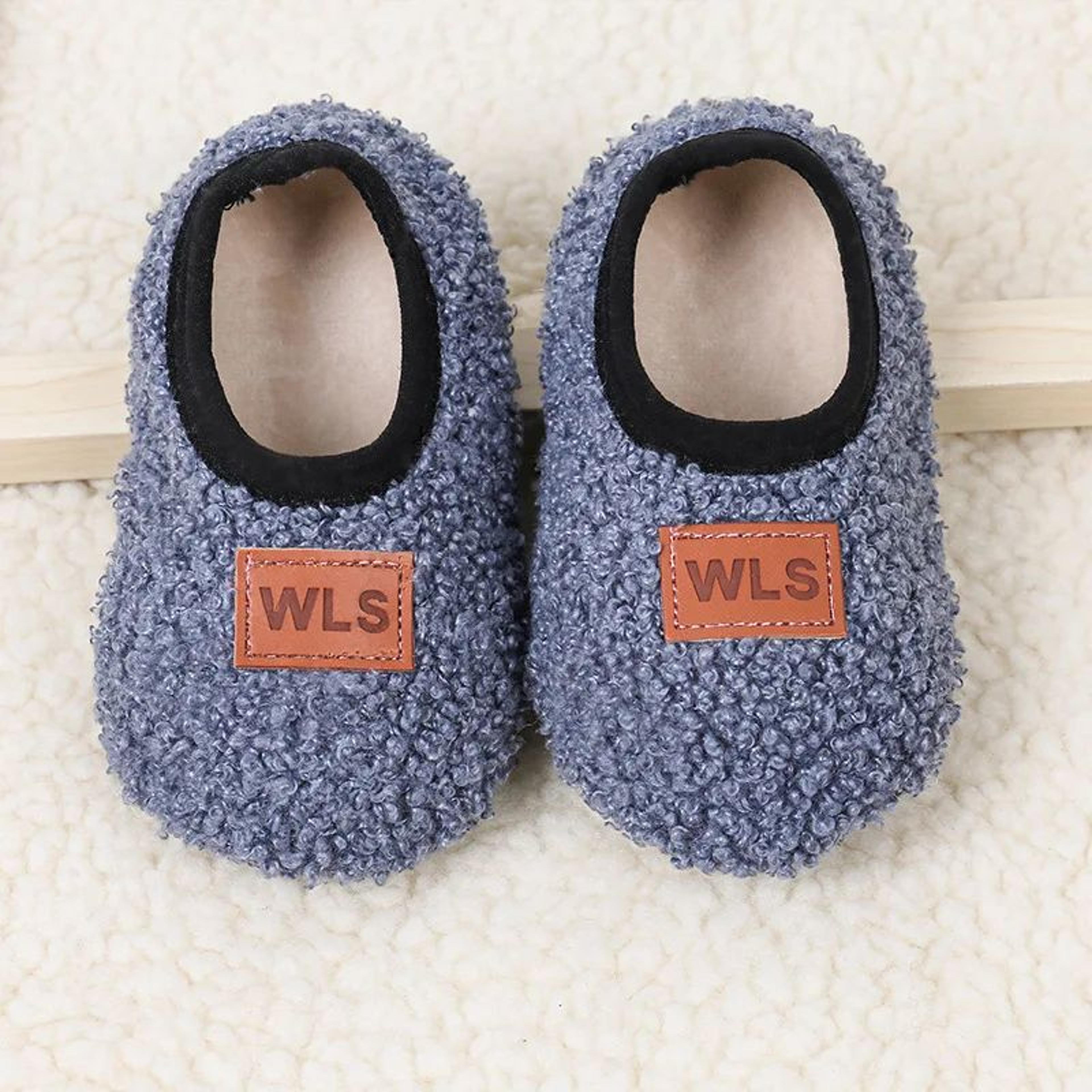 CozySteps Plush Baby Slippers  Soft Toddler Sock Shoes With NonSlip Sole For Indoor Walking 8