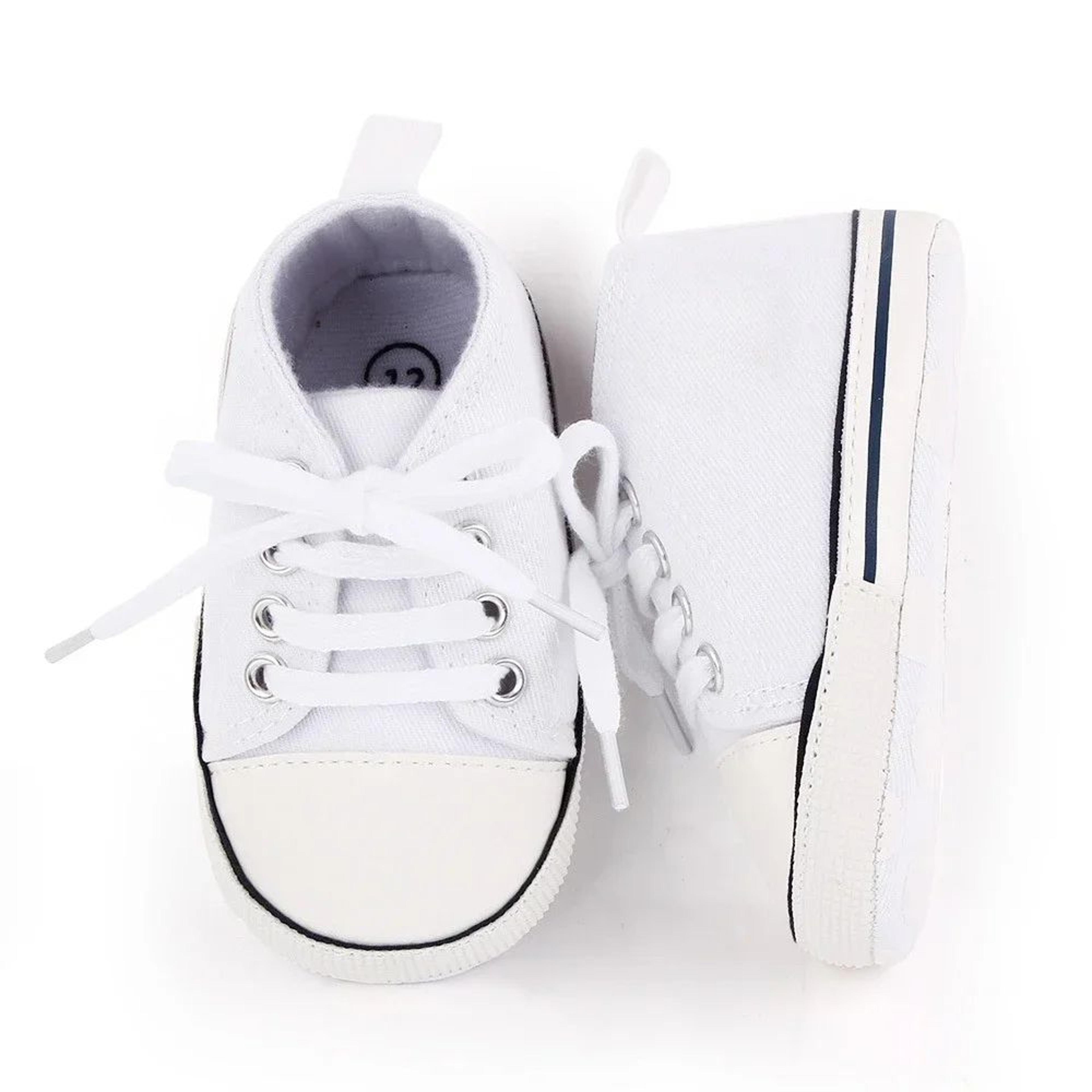 Classic Canvas Baby First Walker Sneakers  Soft Sole Newborn Prewalker Shoes 6