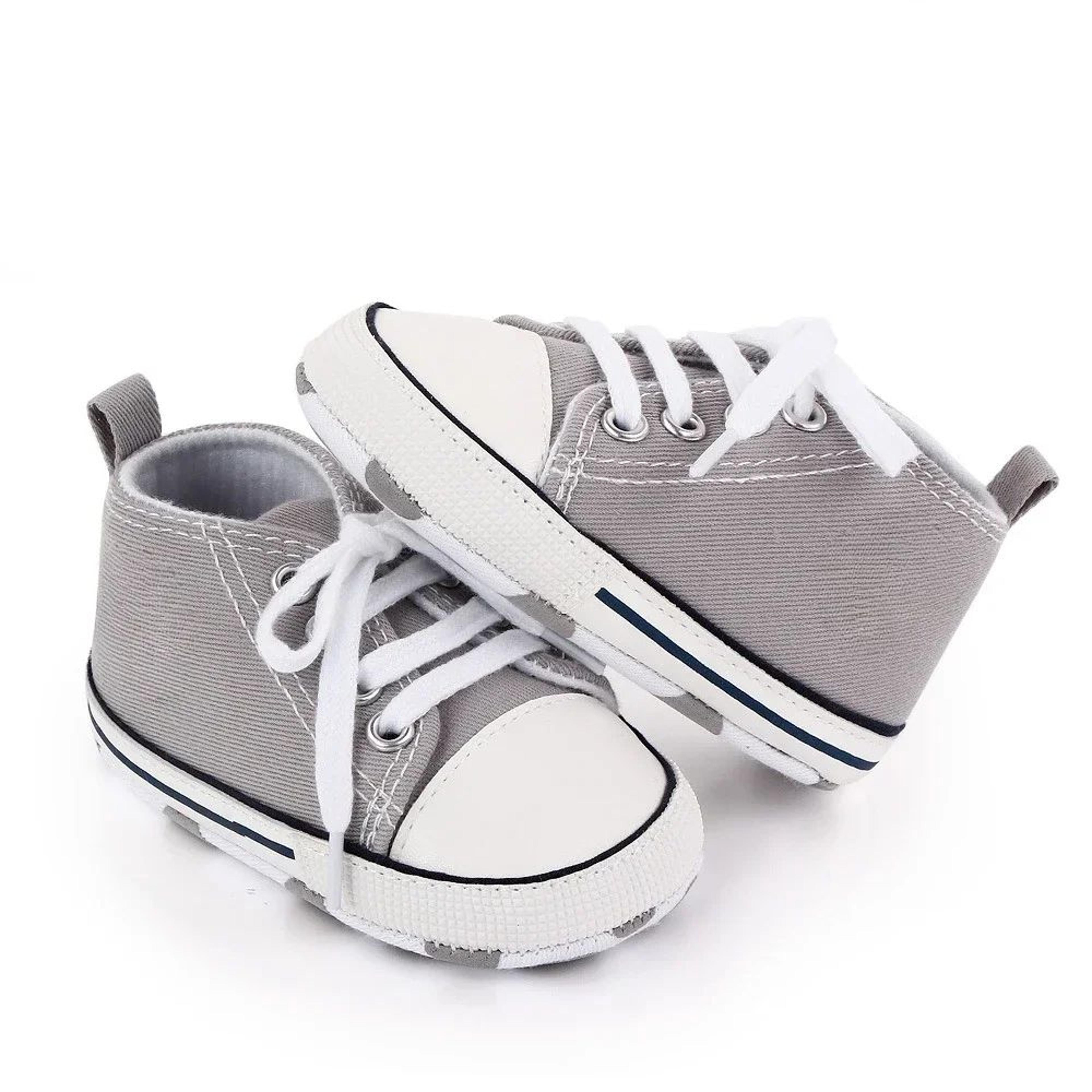 Classic Canvas Baby First Walker Sneakers  Soft Sole Newborn Prewalker Shoes 12