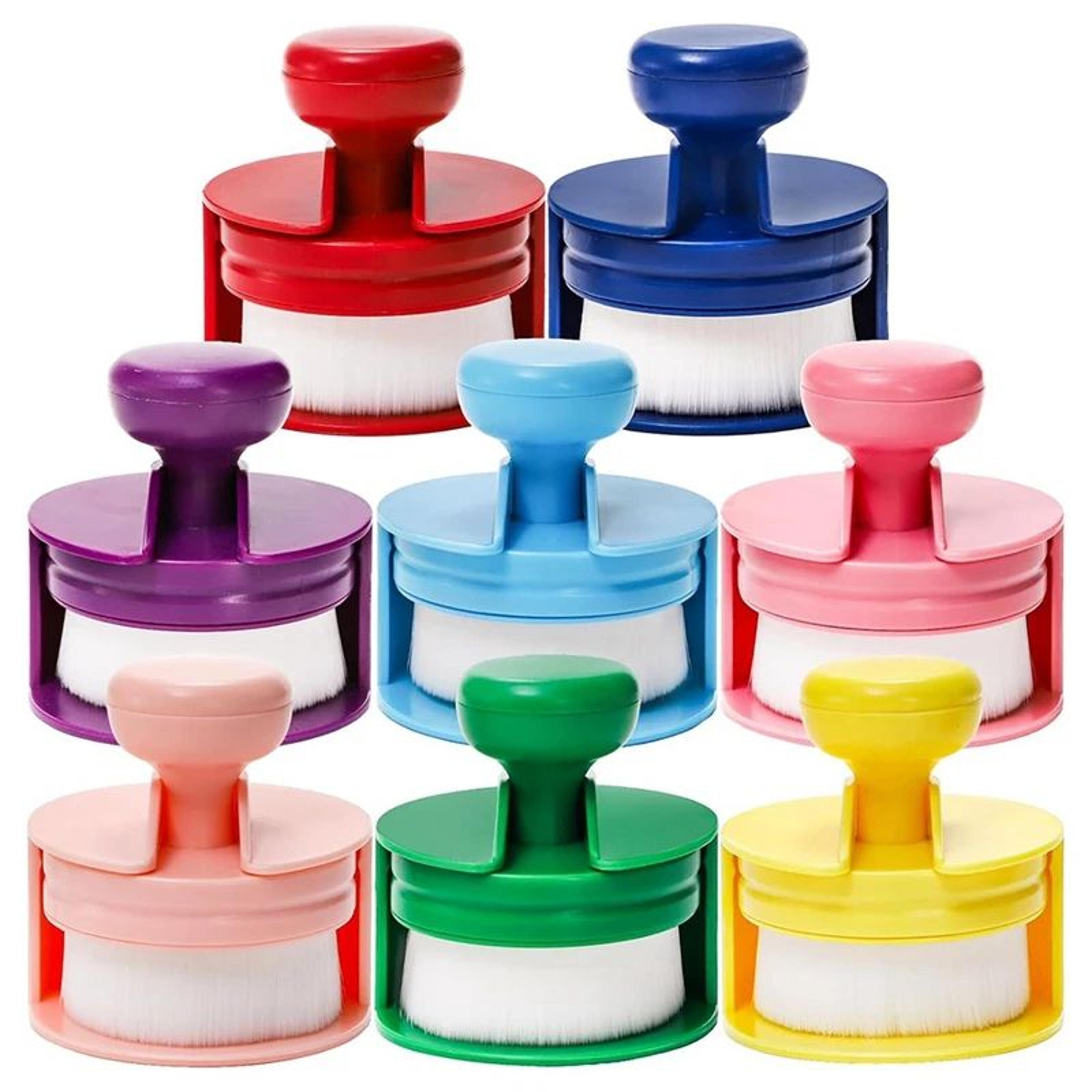 flat-top ink blending brushes set – 8 color-coded craft ink blender brushes for smooth card making & paper art
