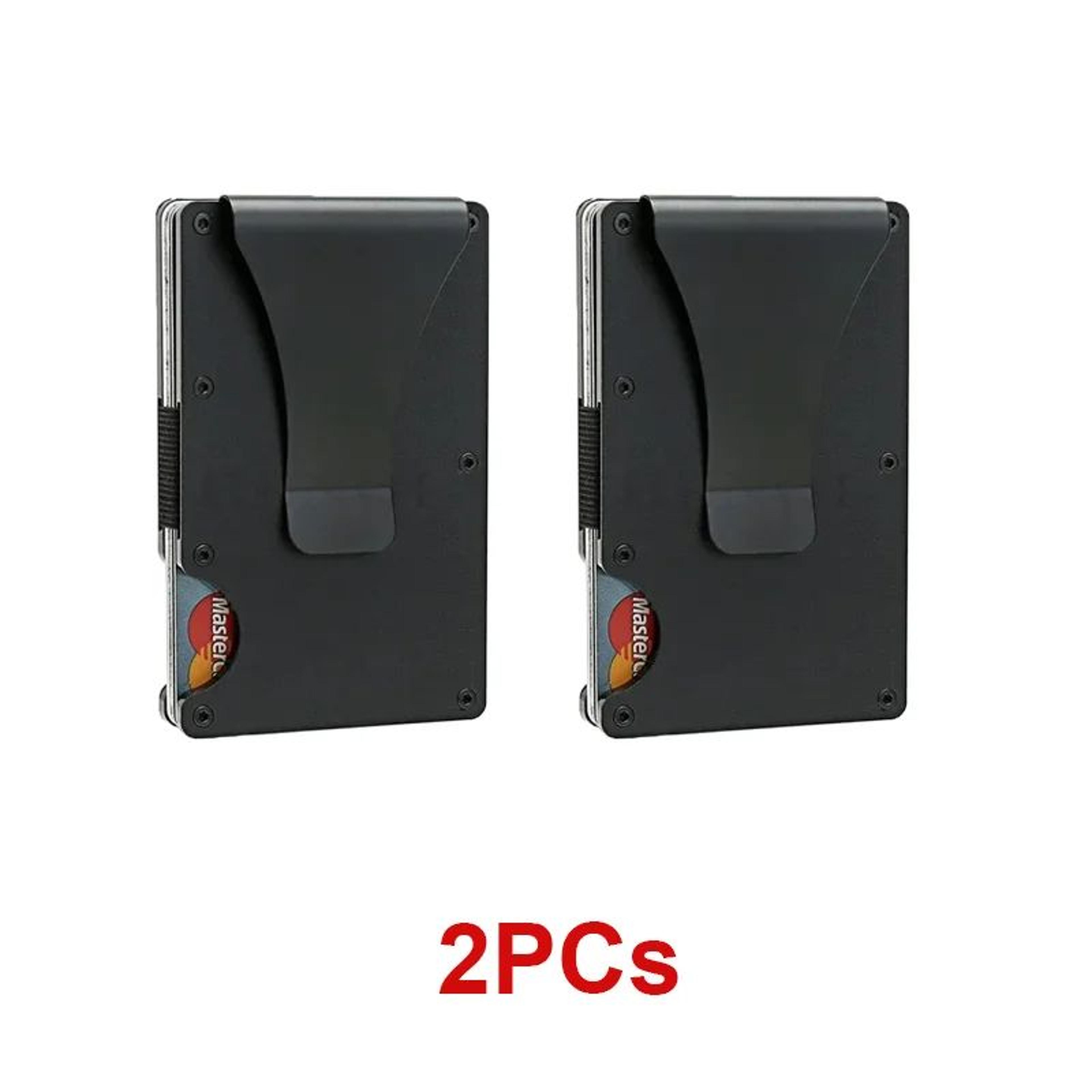 RFID Blocking Minimalist Metal Wallet With Money Clip Slim Front Pocket Card Holder 7