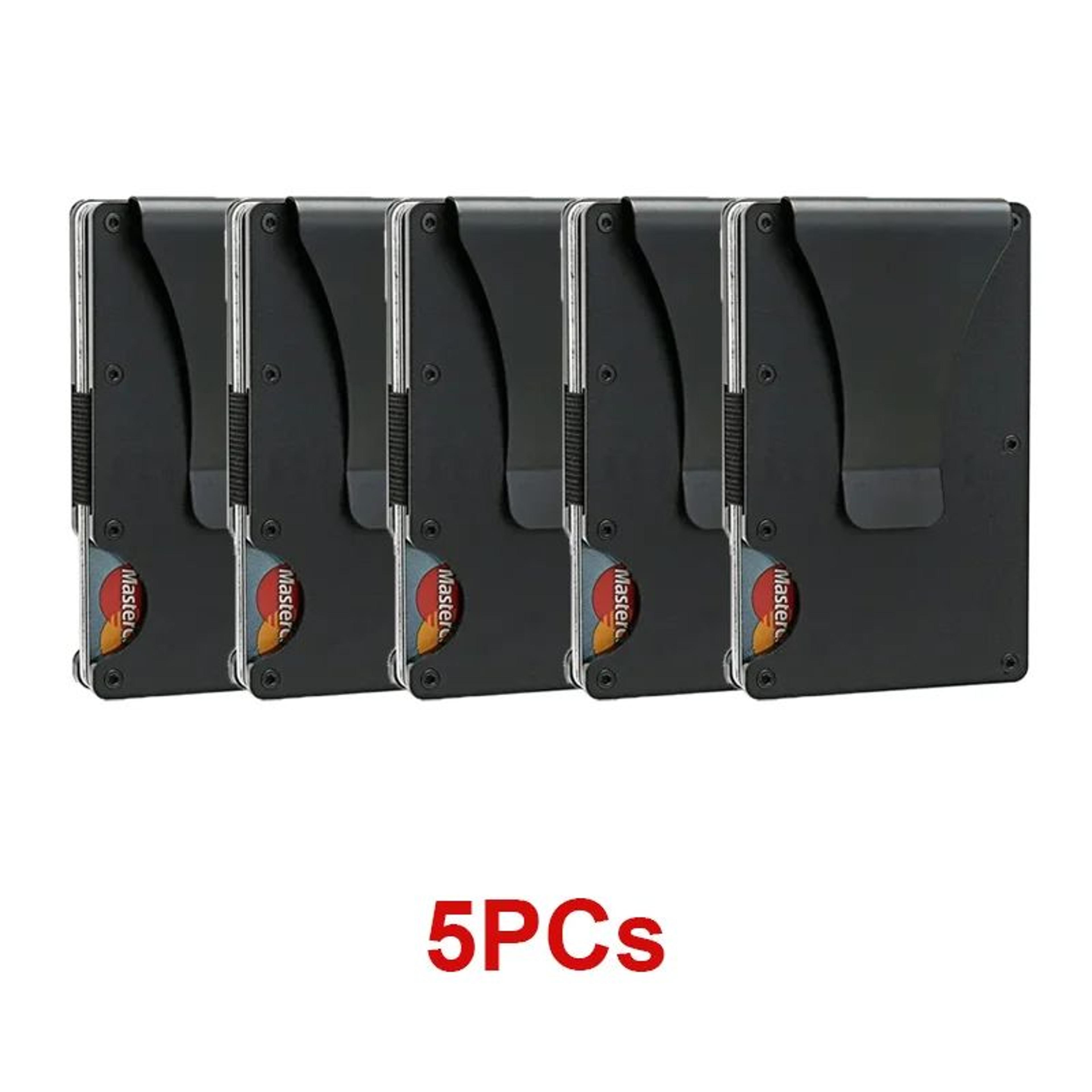 RFID Blocking Minimalist Metal Wallet With Money Clip Slim Front Pocket Card Holder 8