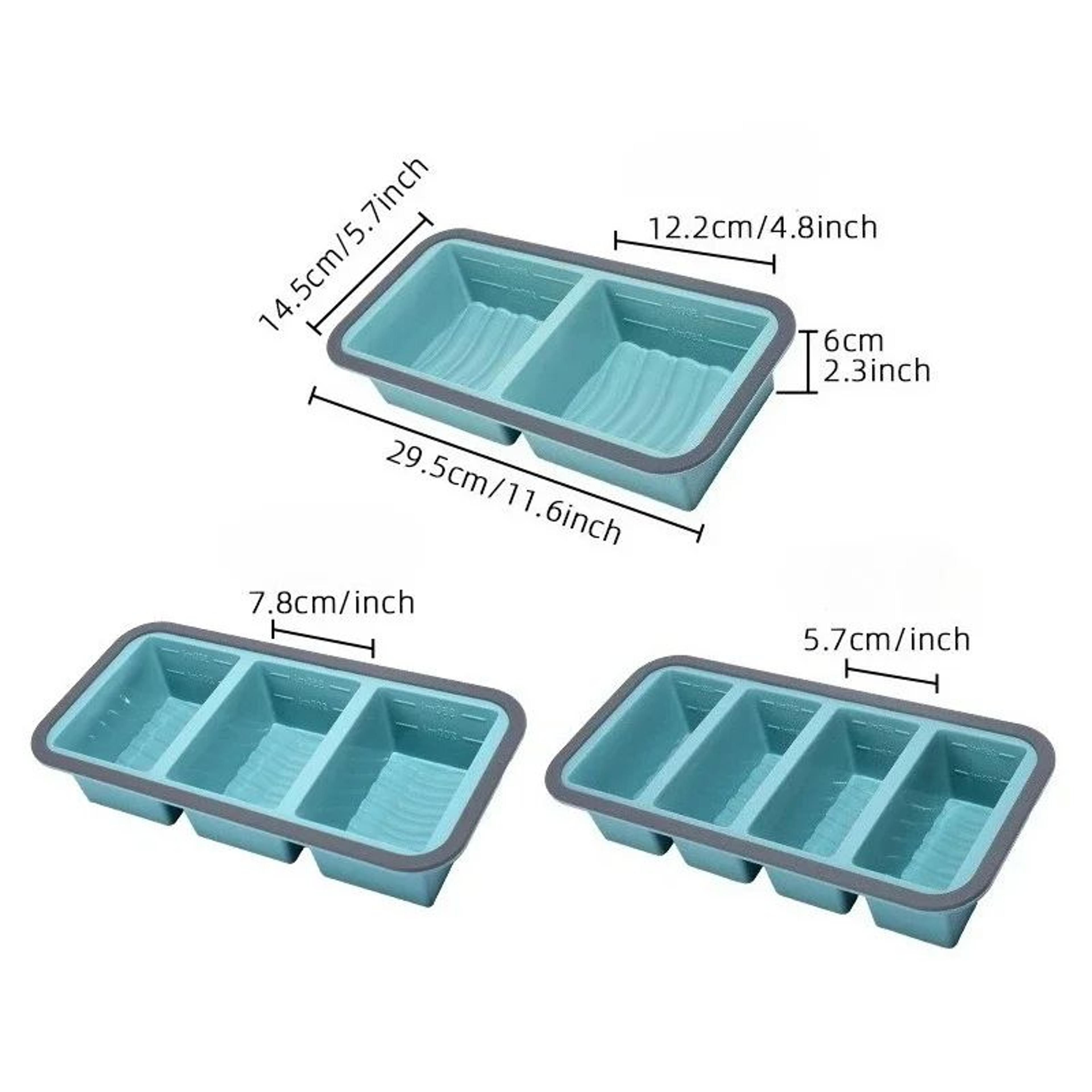 PortionPro Silicone Freezer Tray With Lid For Meal Prep  Soup Cubes 5
