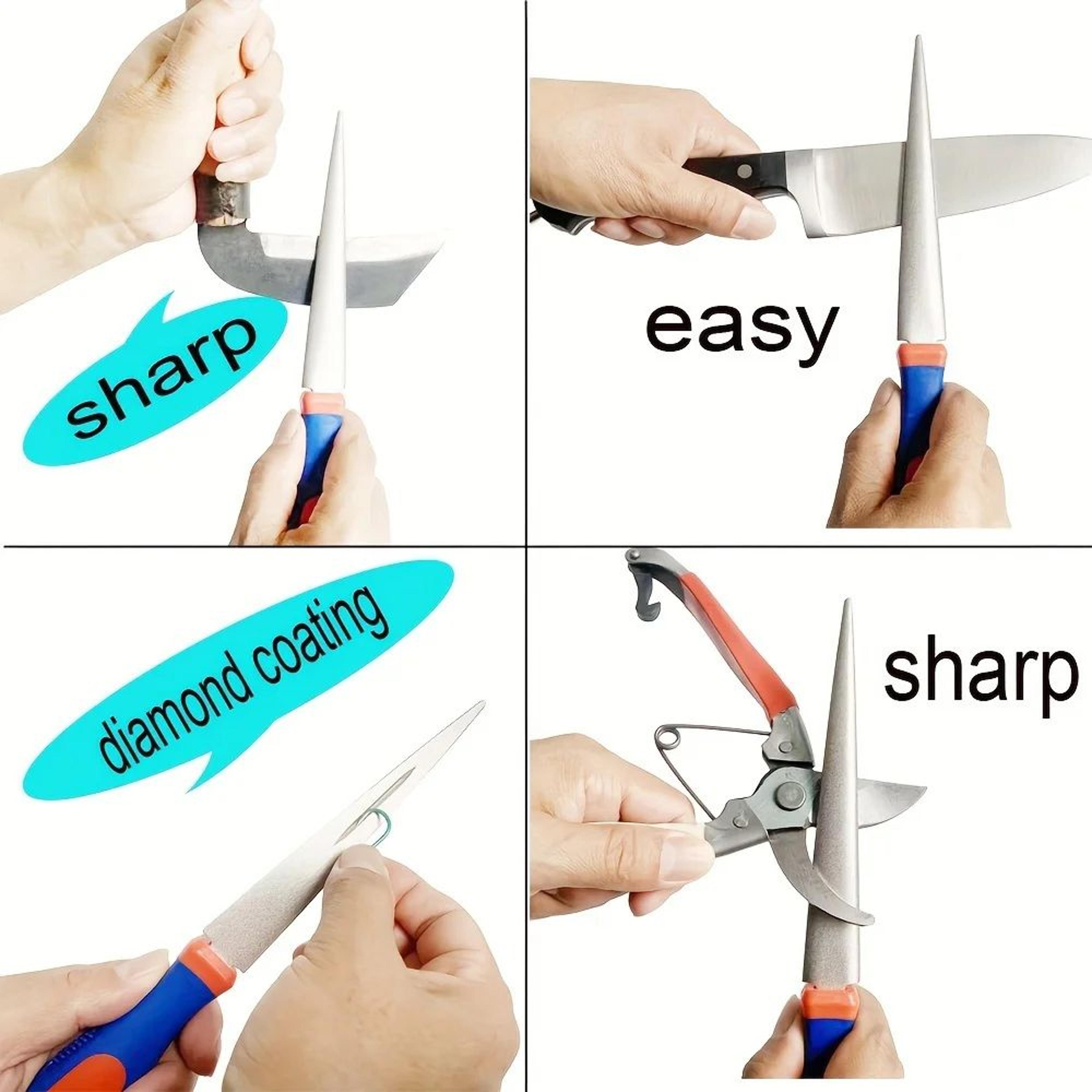 Diamond Sharpening Stone Knife Sharpener With DoubleSided Flat And Curved Edge Design 3