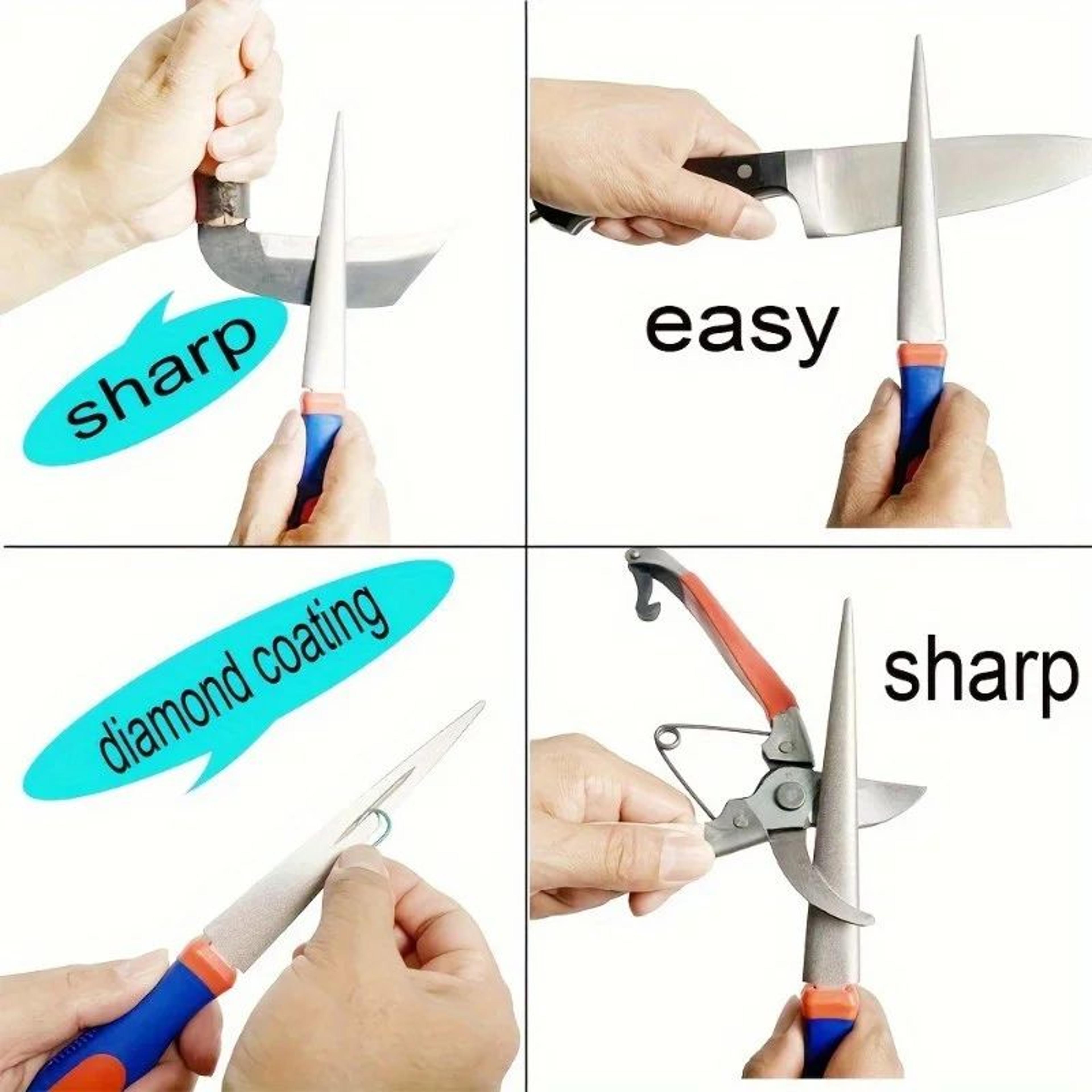 Diamond Sharpening Stone Knife Sharpener With DoubleSided Flat And Curved Edge Design 4
