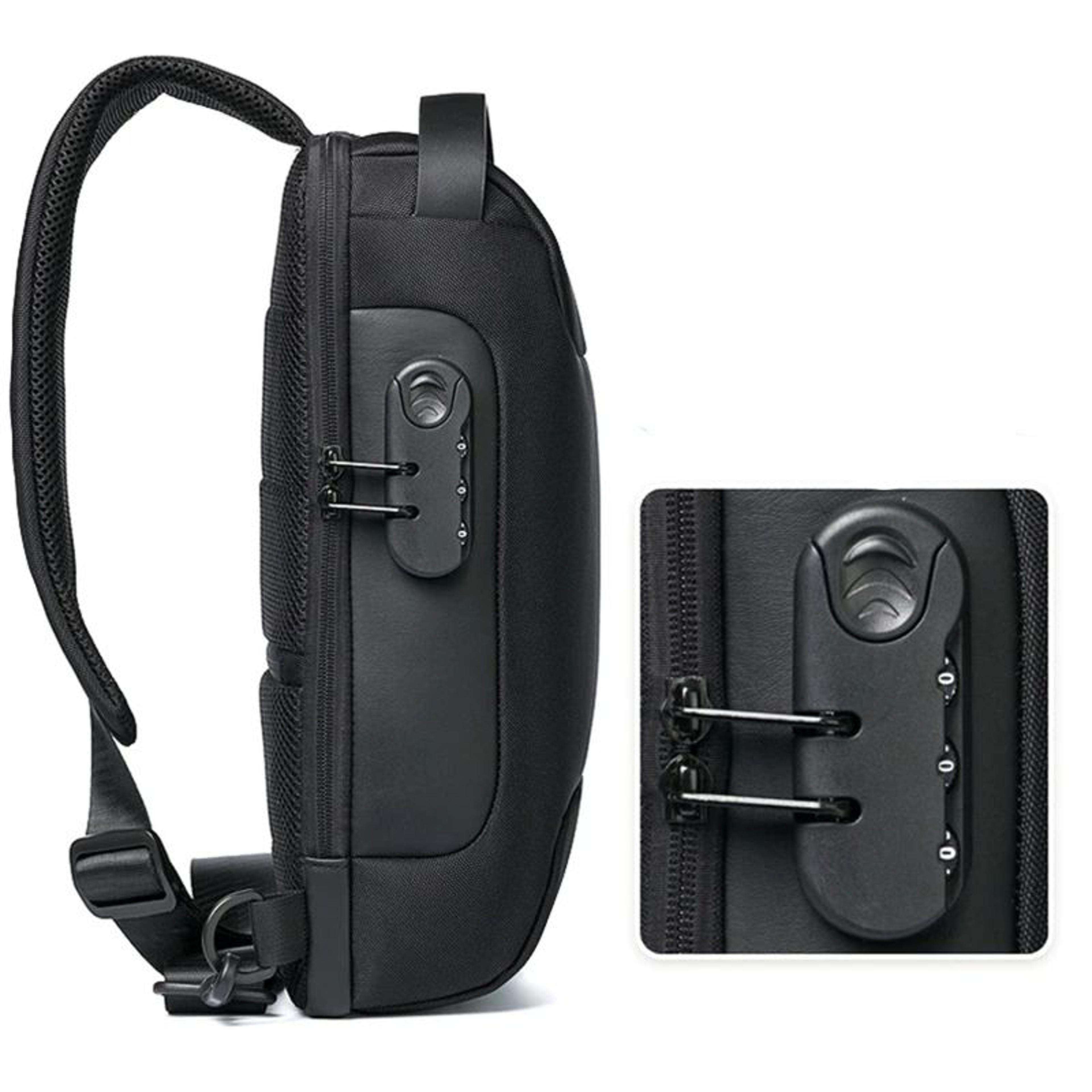 AntiTheft USB Charging Waterproof Crossbody Sling Bag For Men 2