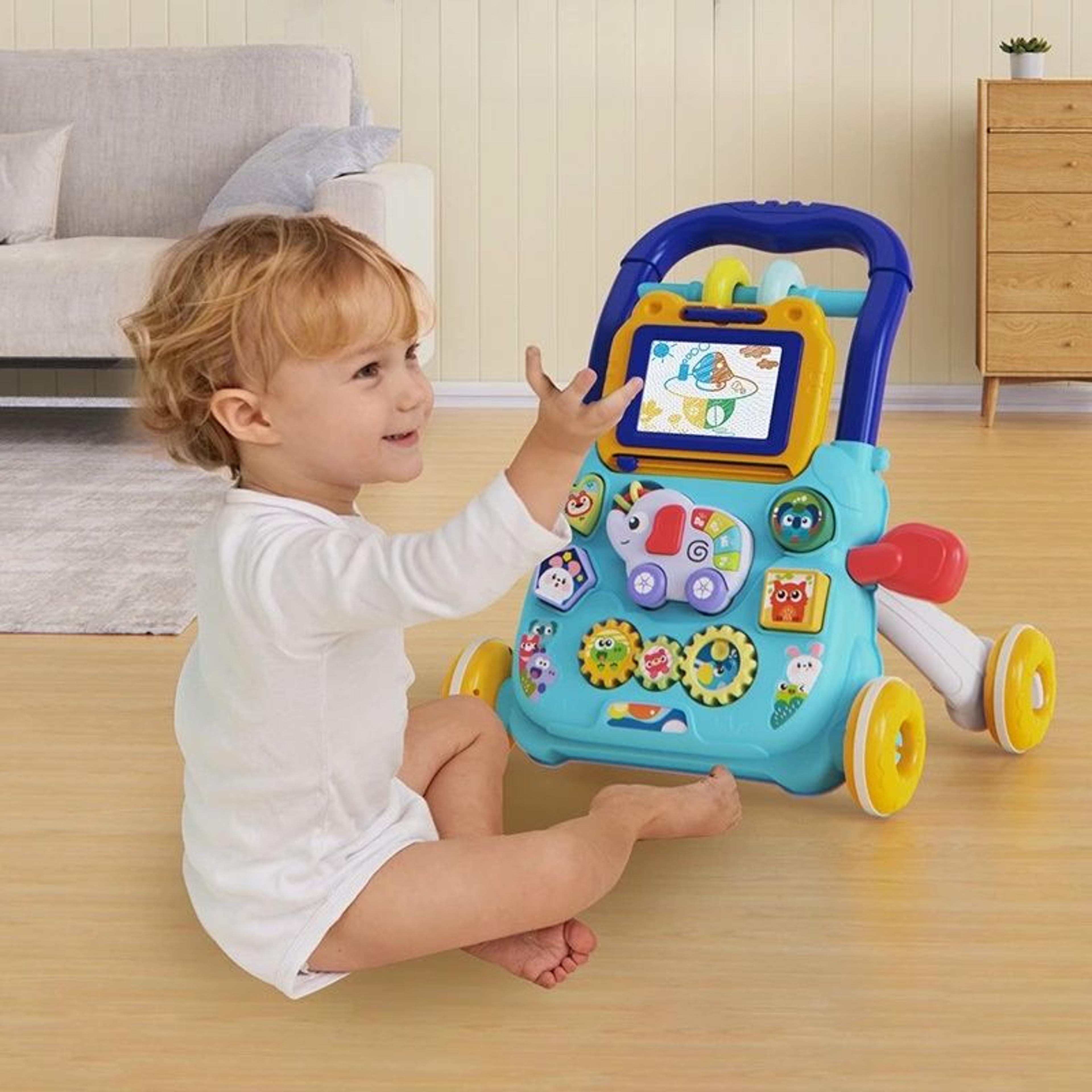 SmartStride Adjustable Baby Walker Push Toy With Music  Lights 5