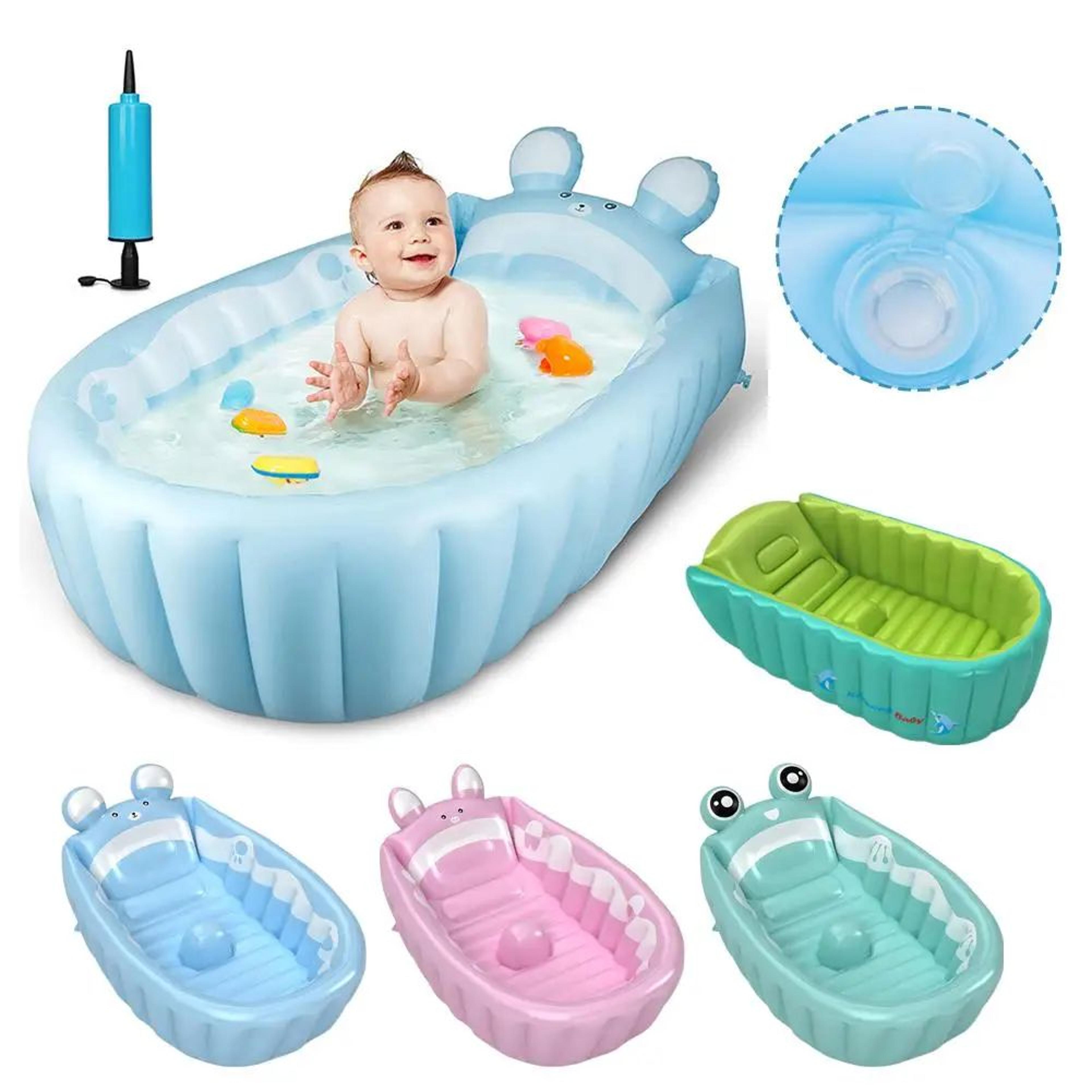 SoftSplash Inflatable Baby Bathtub  Portable Kids Bath Pool For Safe  Fun Bath Time 1