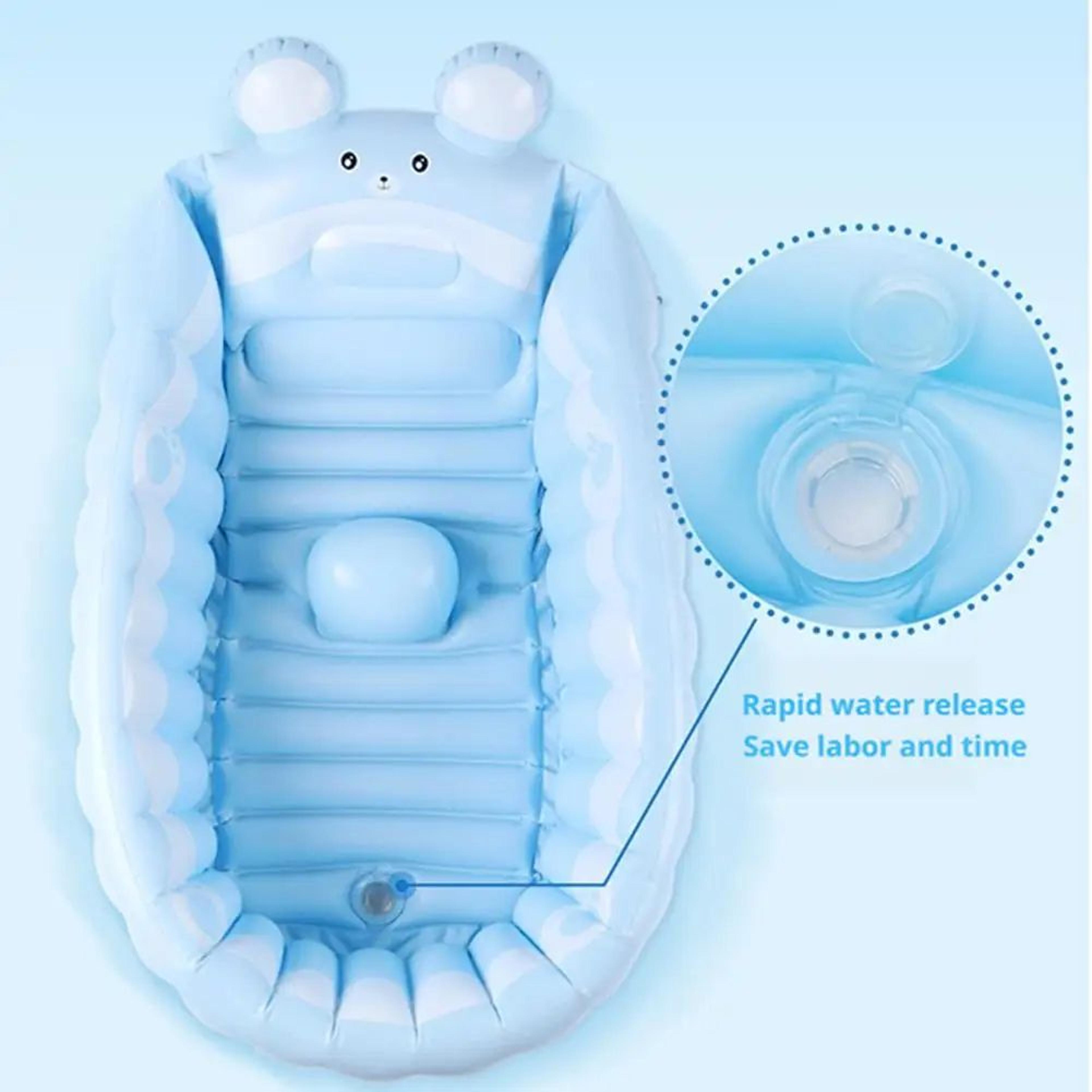 SoftSplash Inflatable Baby Bathtub  Portable Kids Bath Pool For Safe  Fun Bath Time 4
