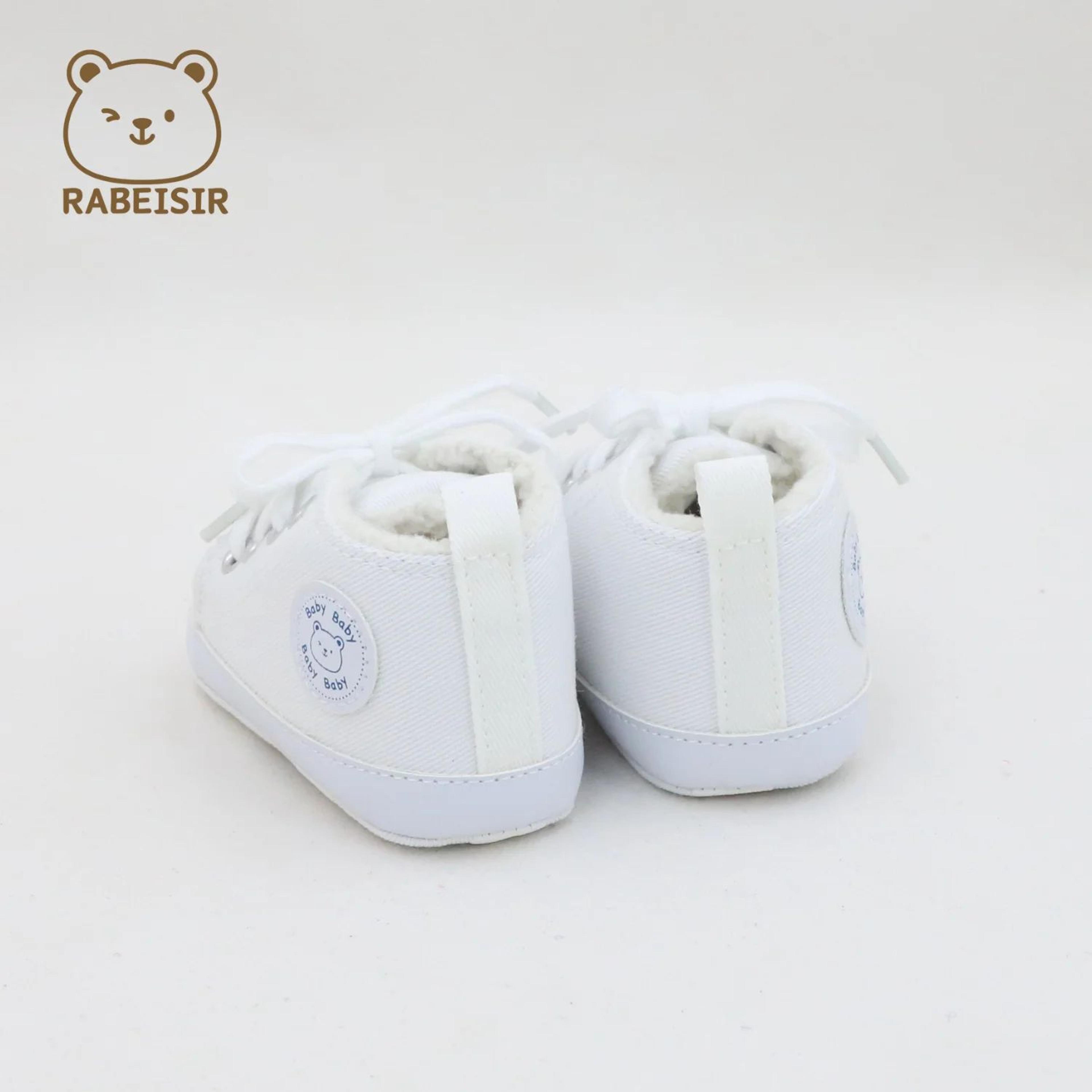 Cozy Plush Baby Pre Walker Shoes  Soft Sole Winter Infant Canvas Sneakers 2