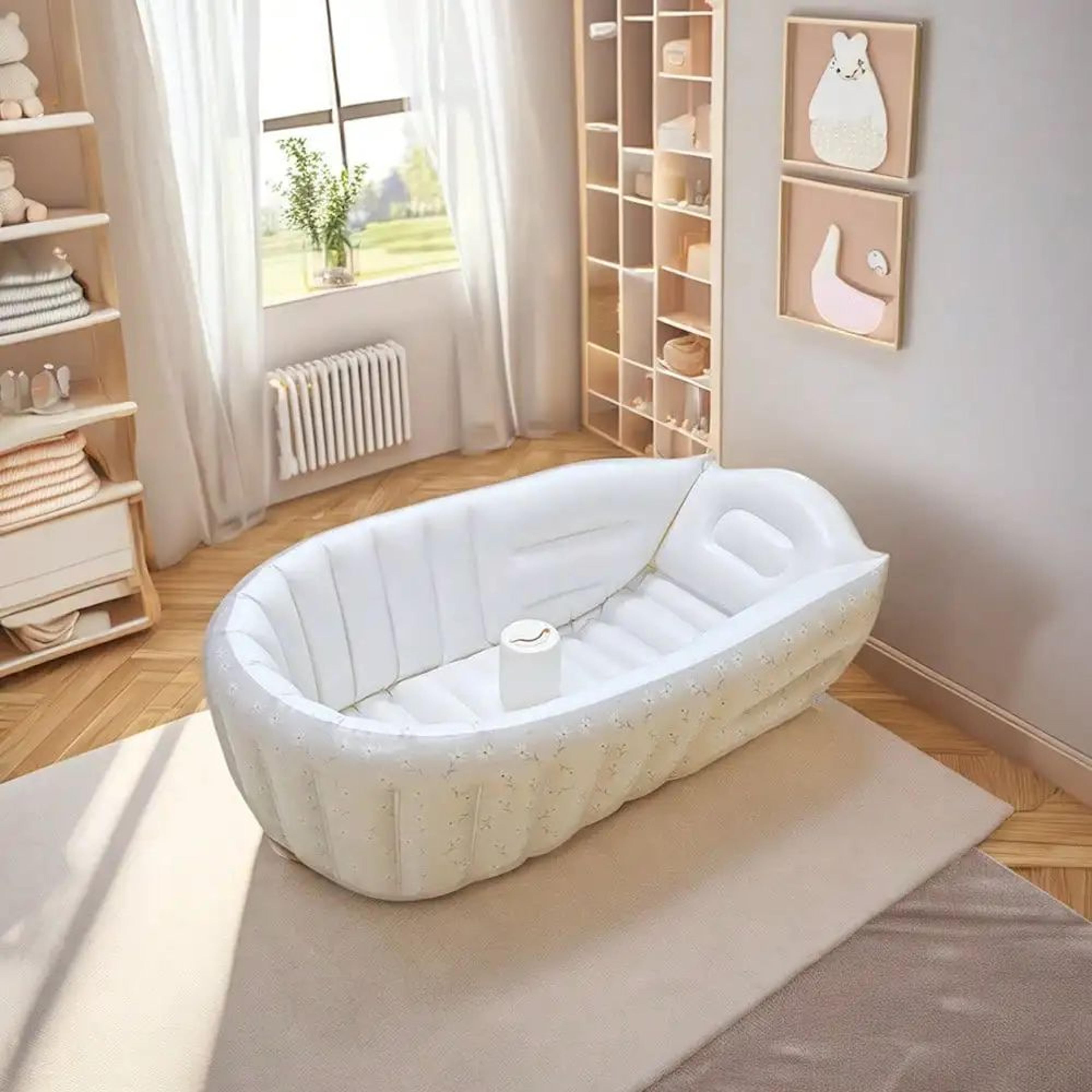 Inflatable Baby Bathtub Portable Toddler Bath Tub With NonSlip Base 3