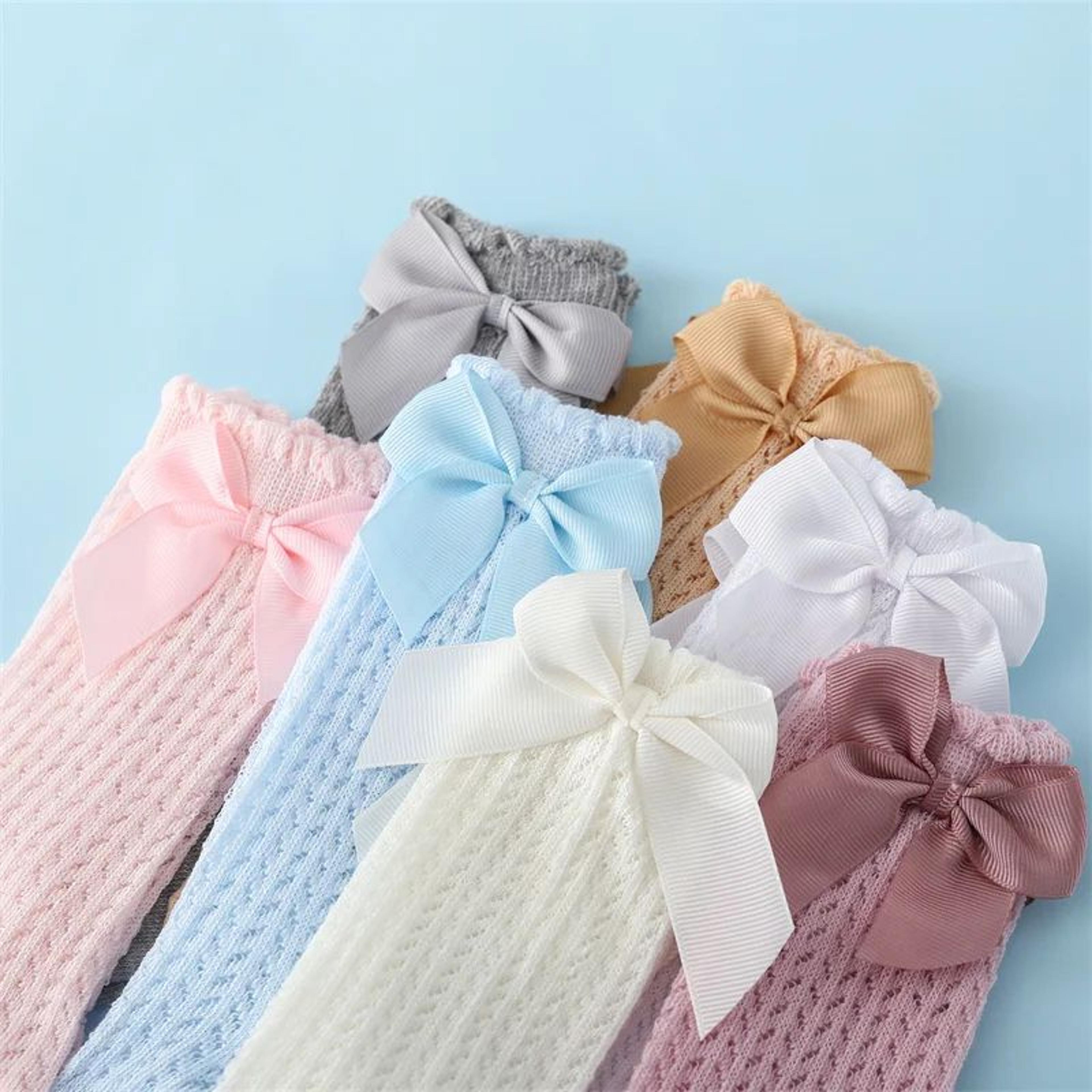 Soft Bow Mesh Baby Knee Socks For Infants  Toddlers 4