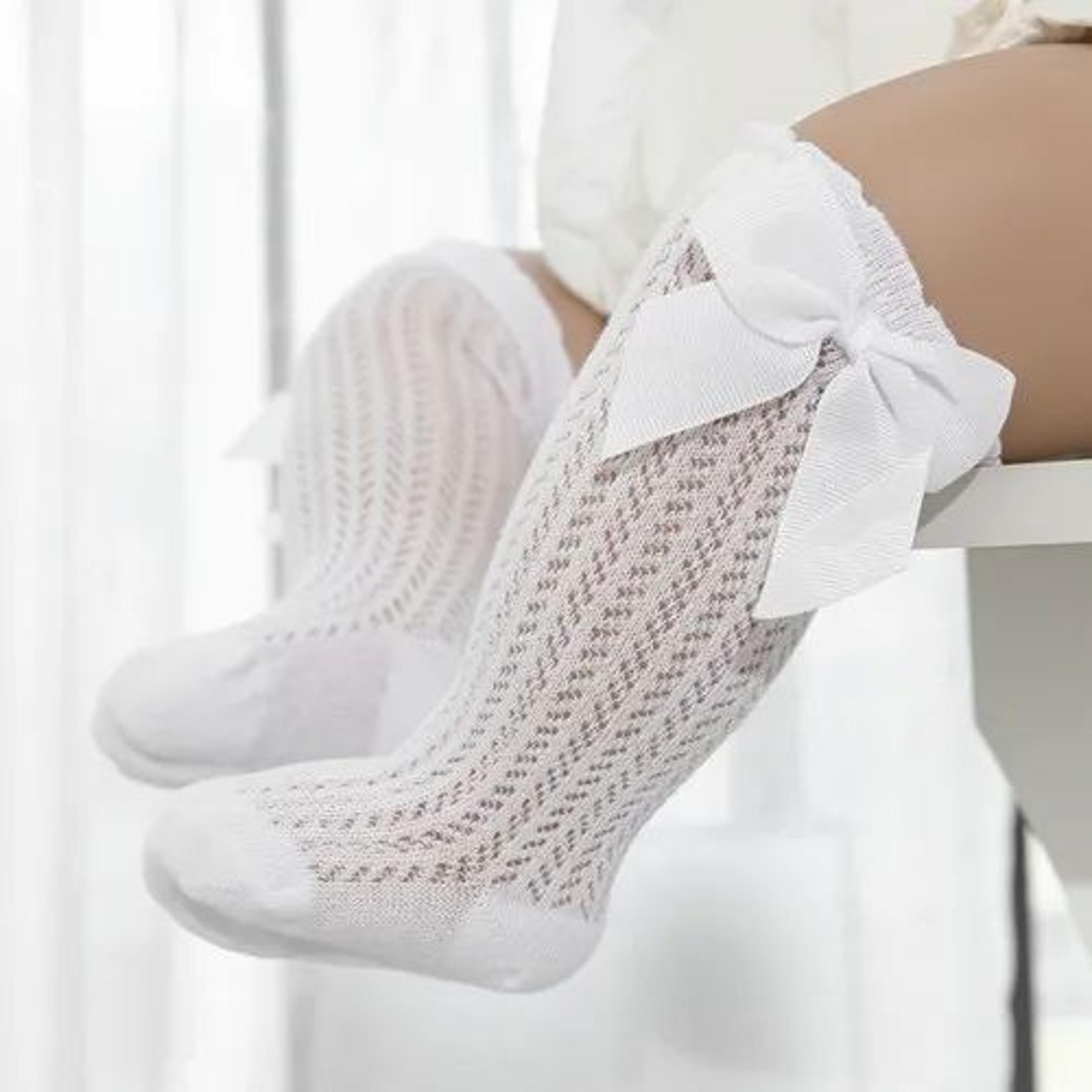 Soft Bow Mesh Baby Knee Socks For Infants  Toddlers 8