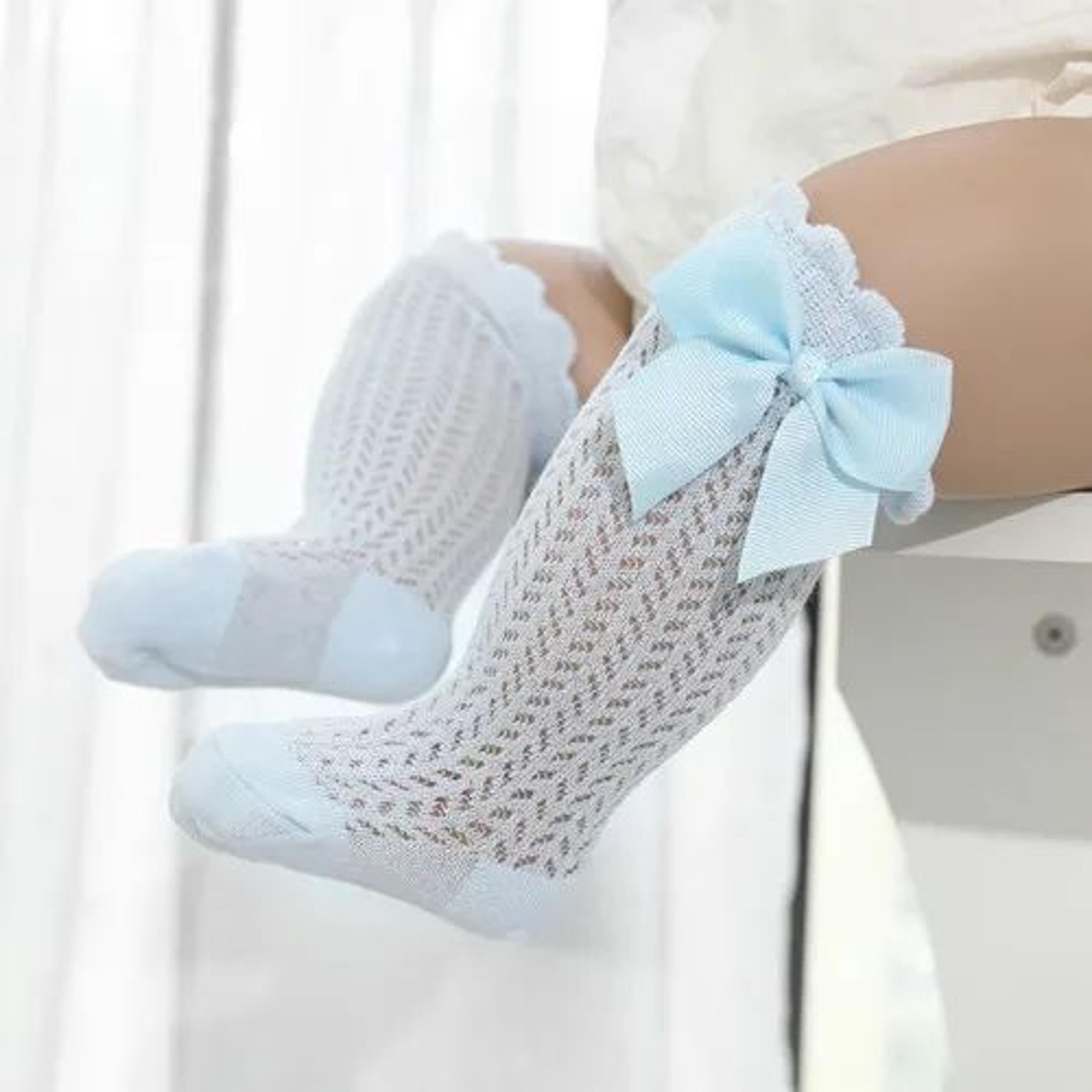Soft Bow Mesh Baby Knee Socks For Infants  Toddlers 9