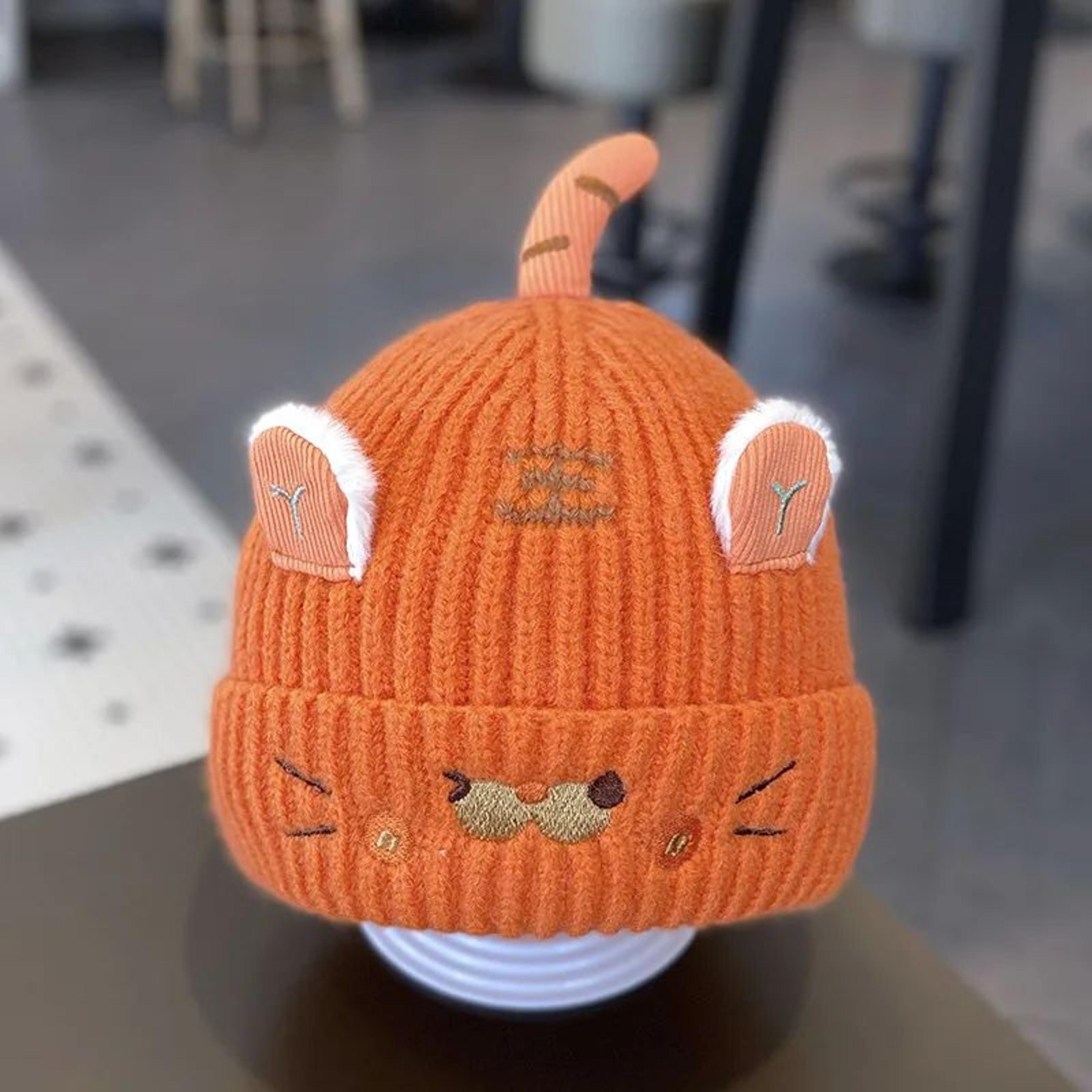 Cute Tiger Baby Tiger Hat  Warm Knitted Baby Hat With Ear Protection For Babies  Toddlers 4