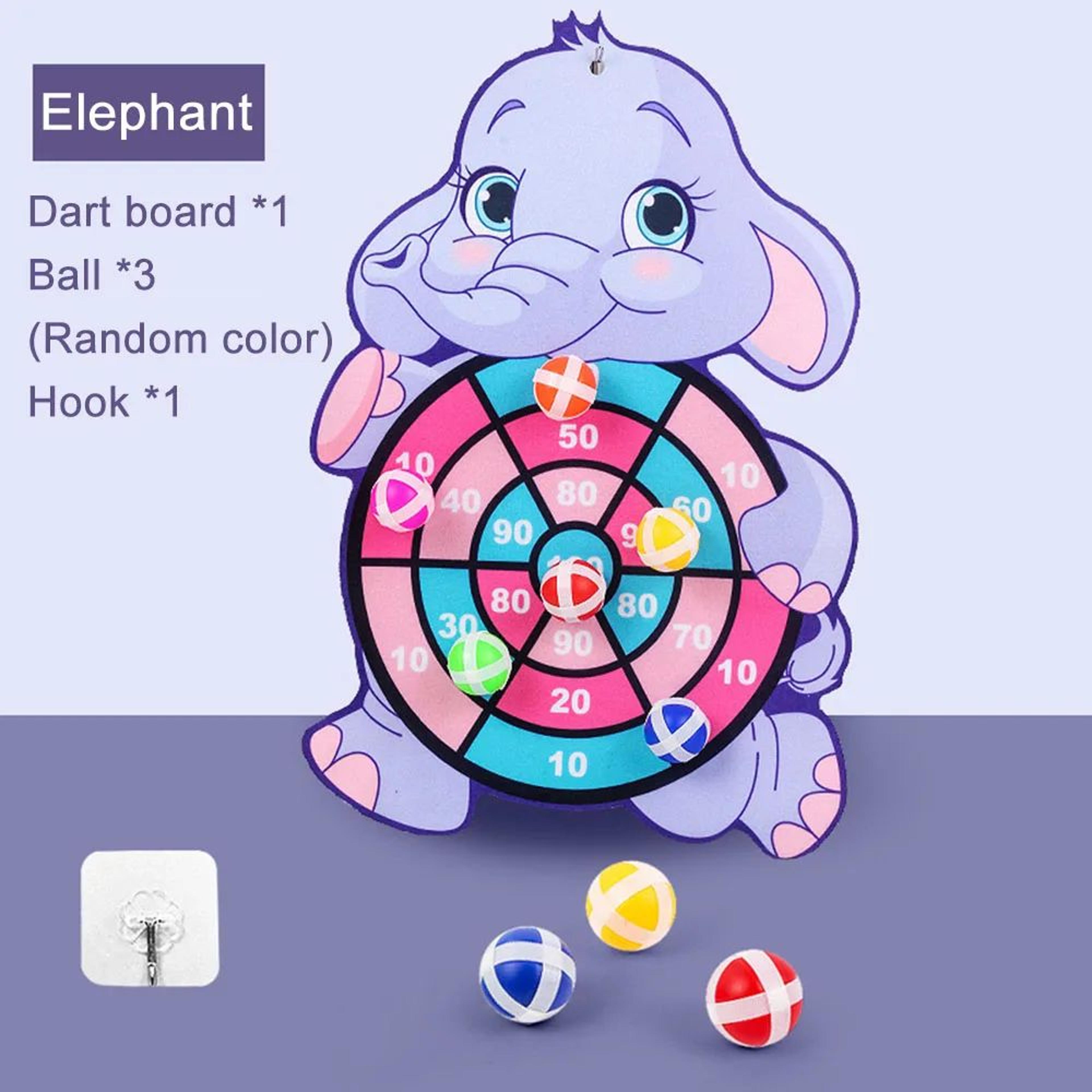 Cartoon Animal Kids Dart Board With Sticky Balls Indoor Outdoor Toss Game 4