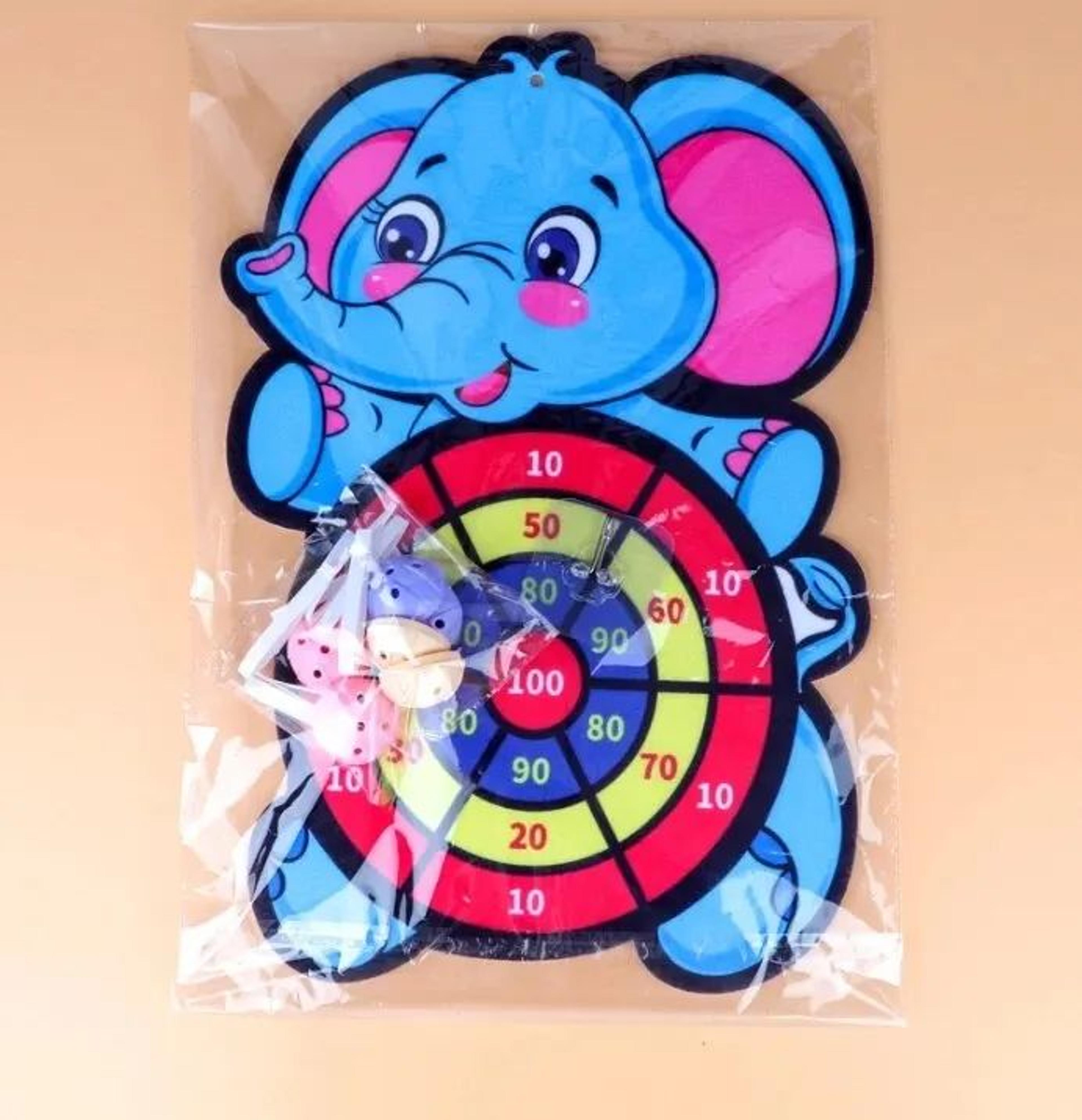 Cartoon Animal Kids Dart Board With Sticky Balls Indoor Outdoor Toss Game 6