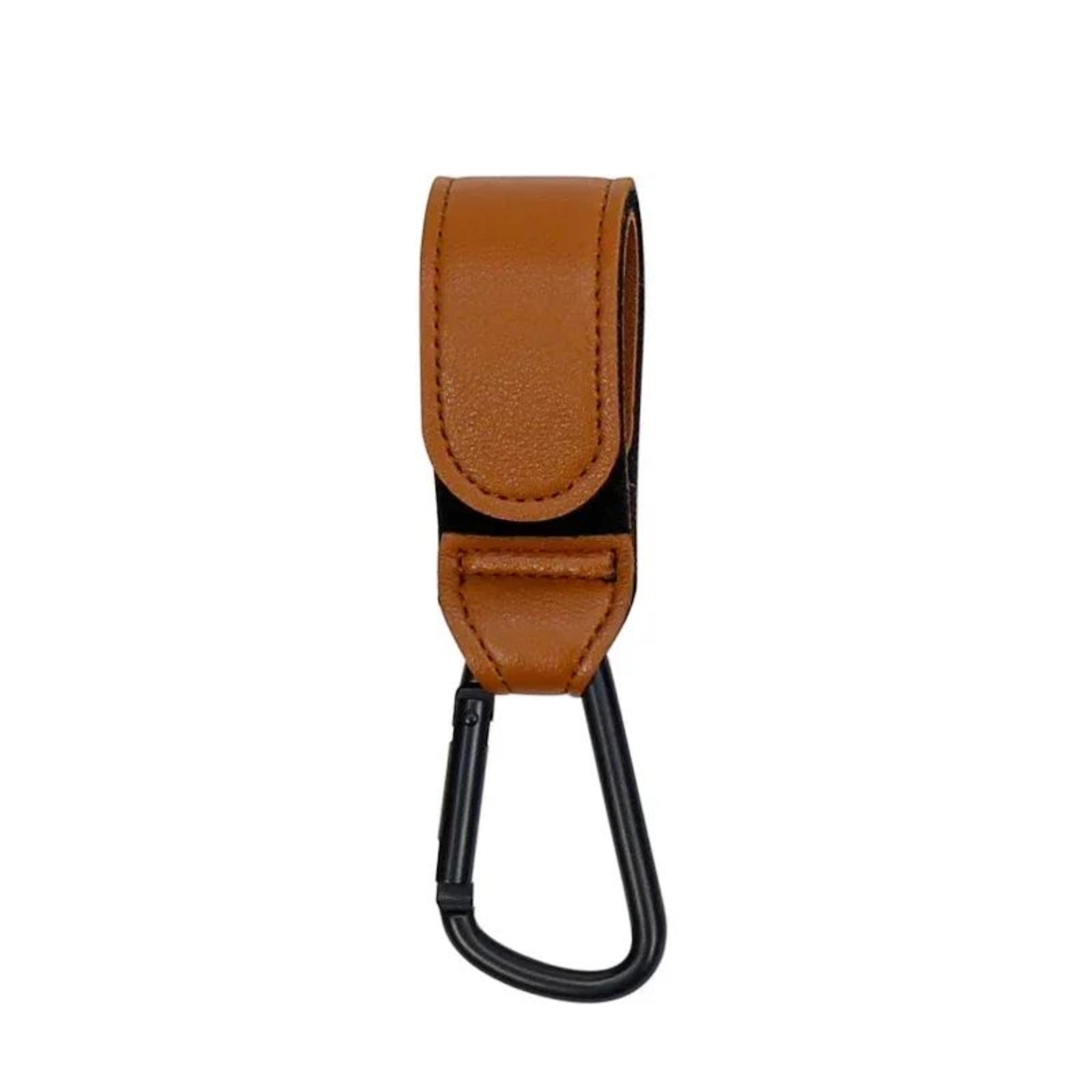 Premium Leather Stroller Hooks Set For Easy Diaper Bag Organization 6