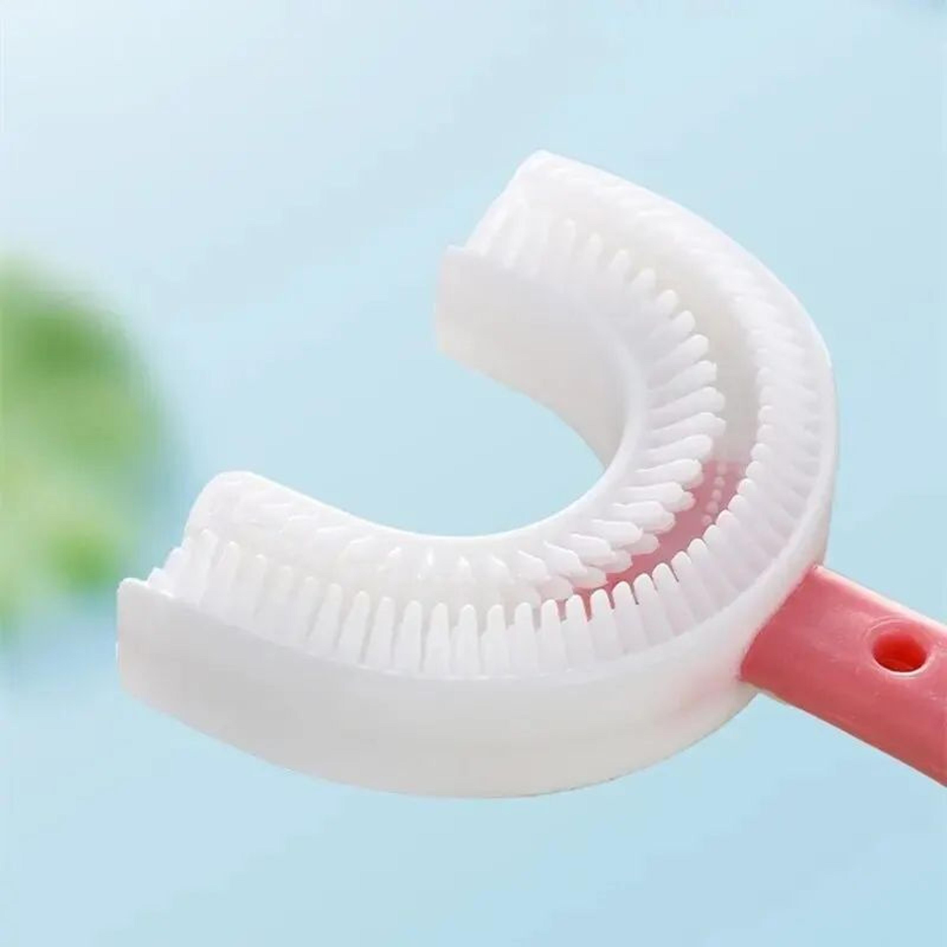 UShaped Kids Toothbrush 2Pack  360 Silicone Baby Training Toothbrush For Gentle Easy Cleaning 1