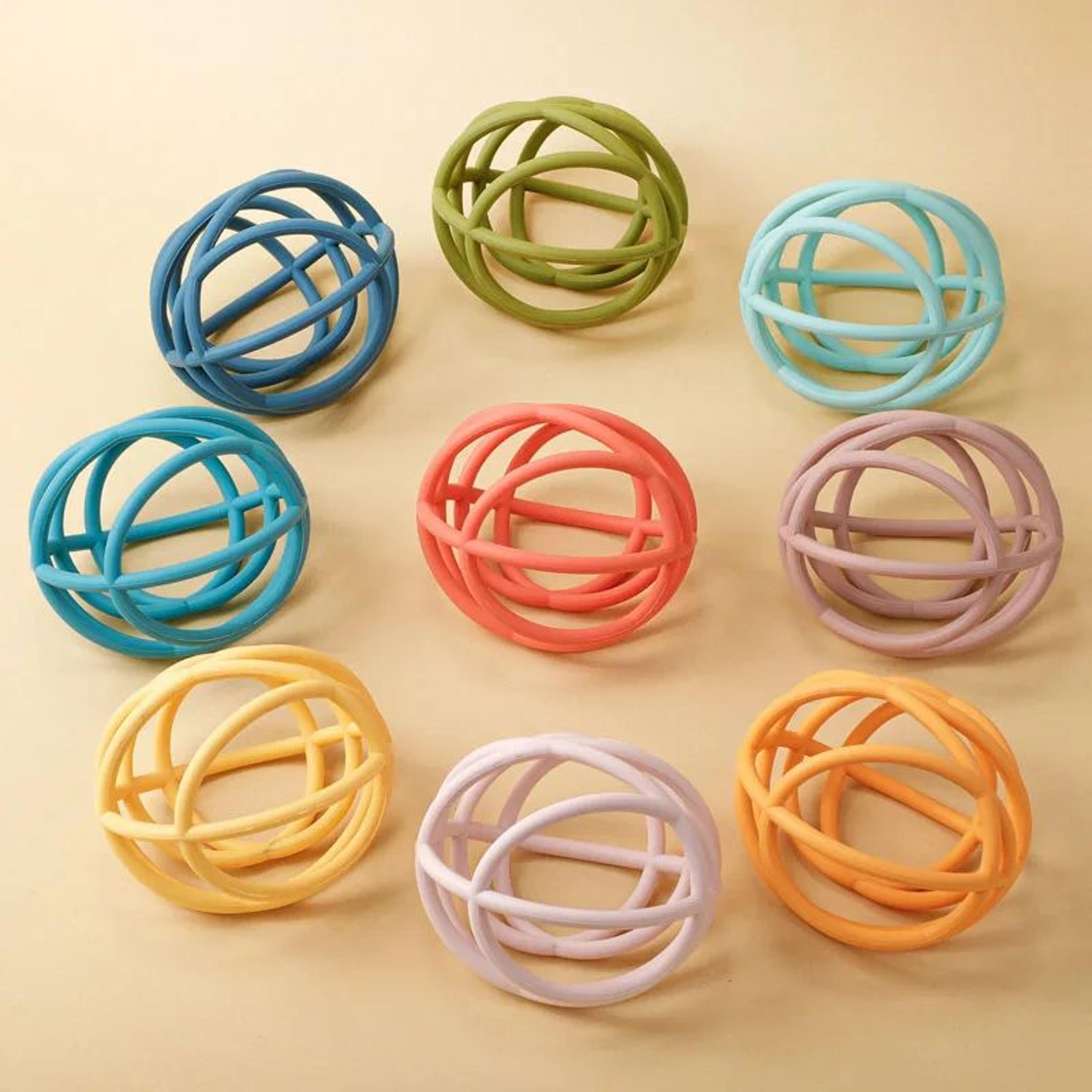 BPAFree Silicone Teether Ball  Safe Baby Teething Toy For Soothing Relief 1