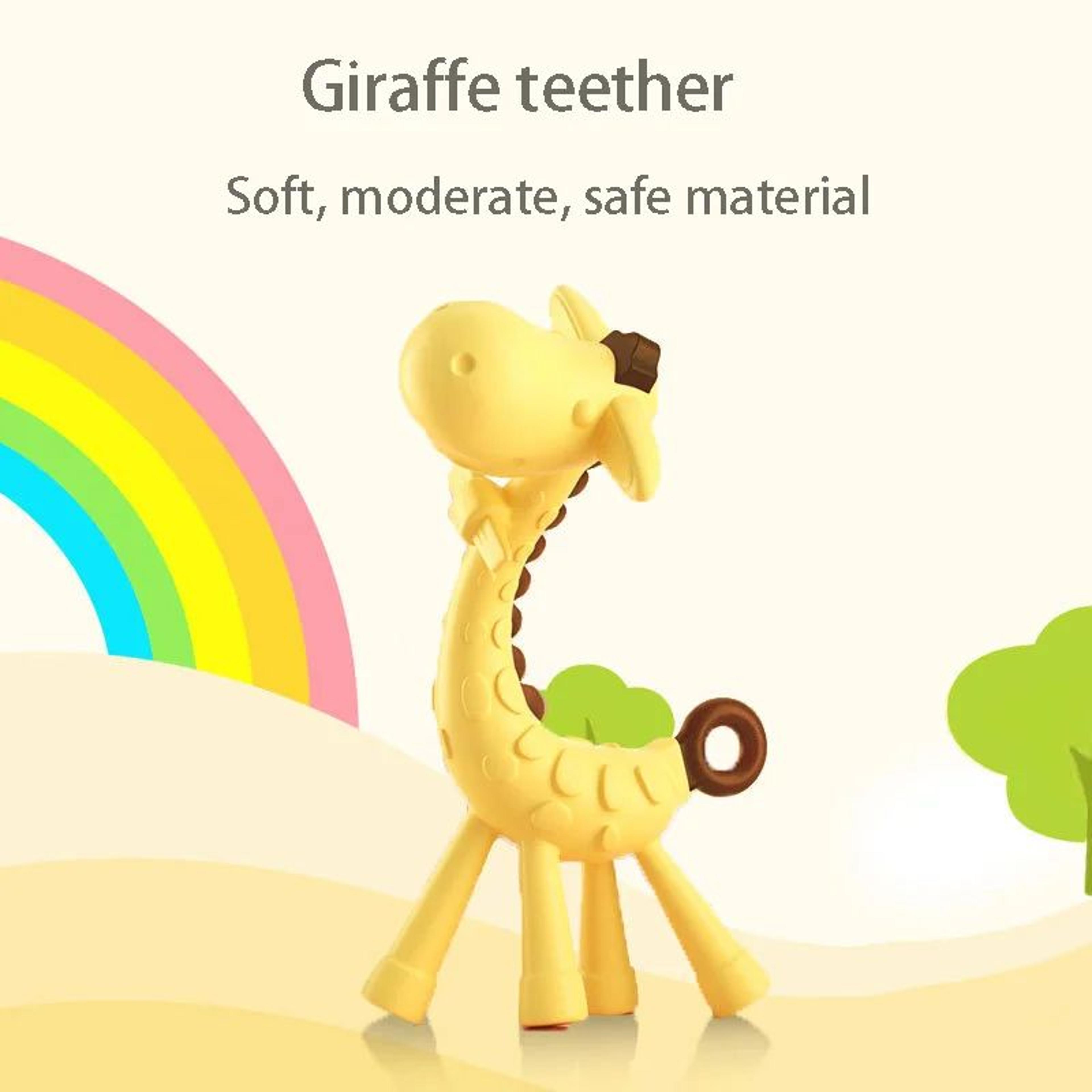MamiJoy Silicone Giraffe Baby Teether  BPAFree Soothing Teething Toy 3