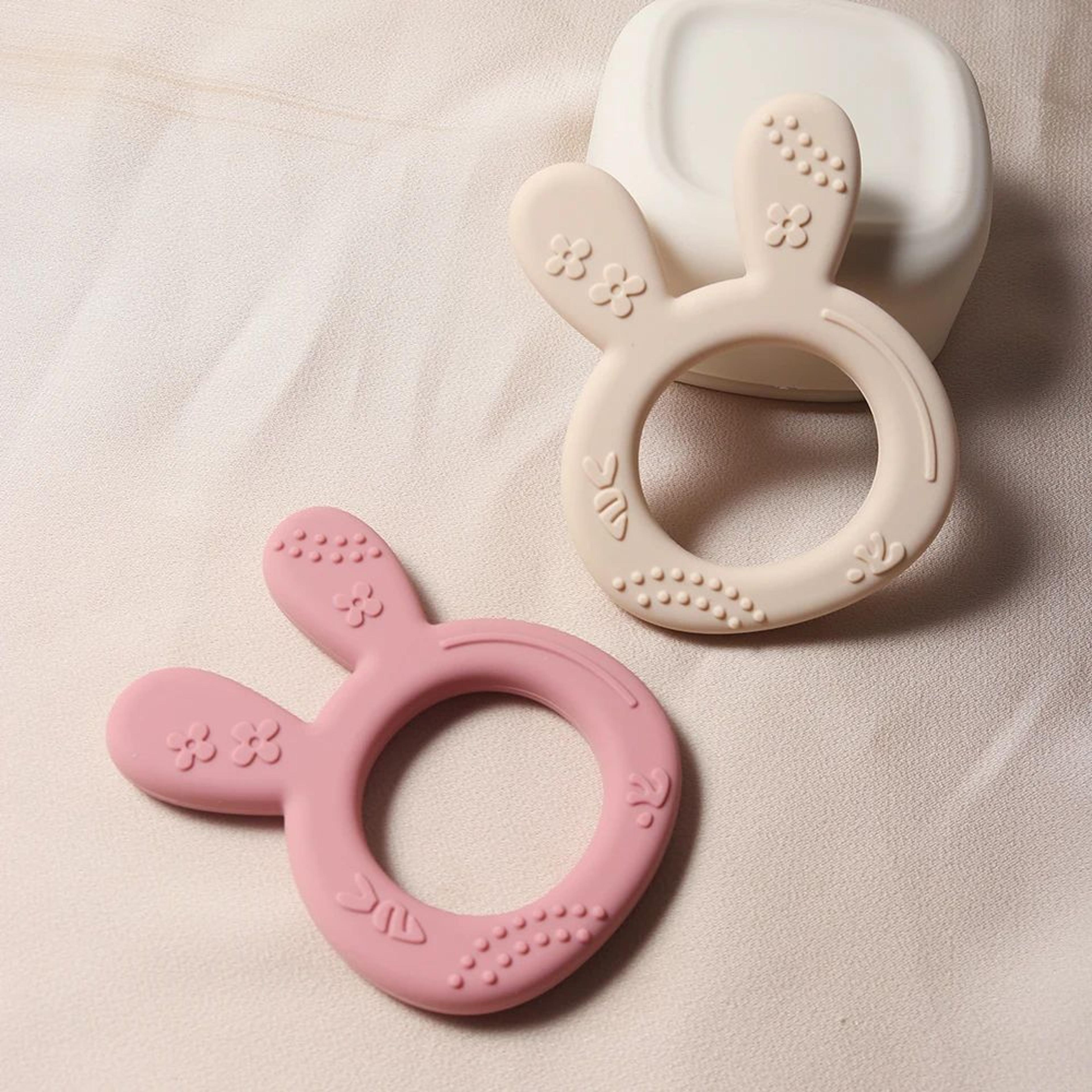 Carrot Bunny Silicone Baby Teether  BPAFree Sensory Teething Toy For Infants 2