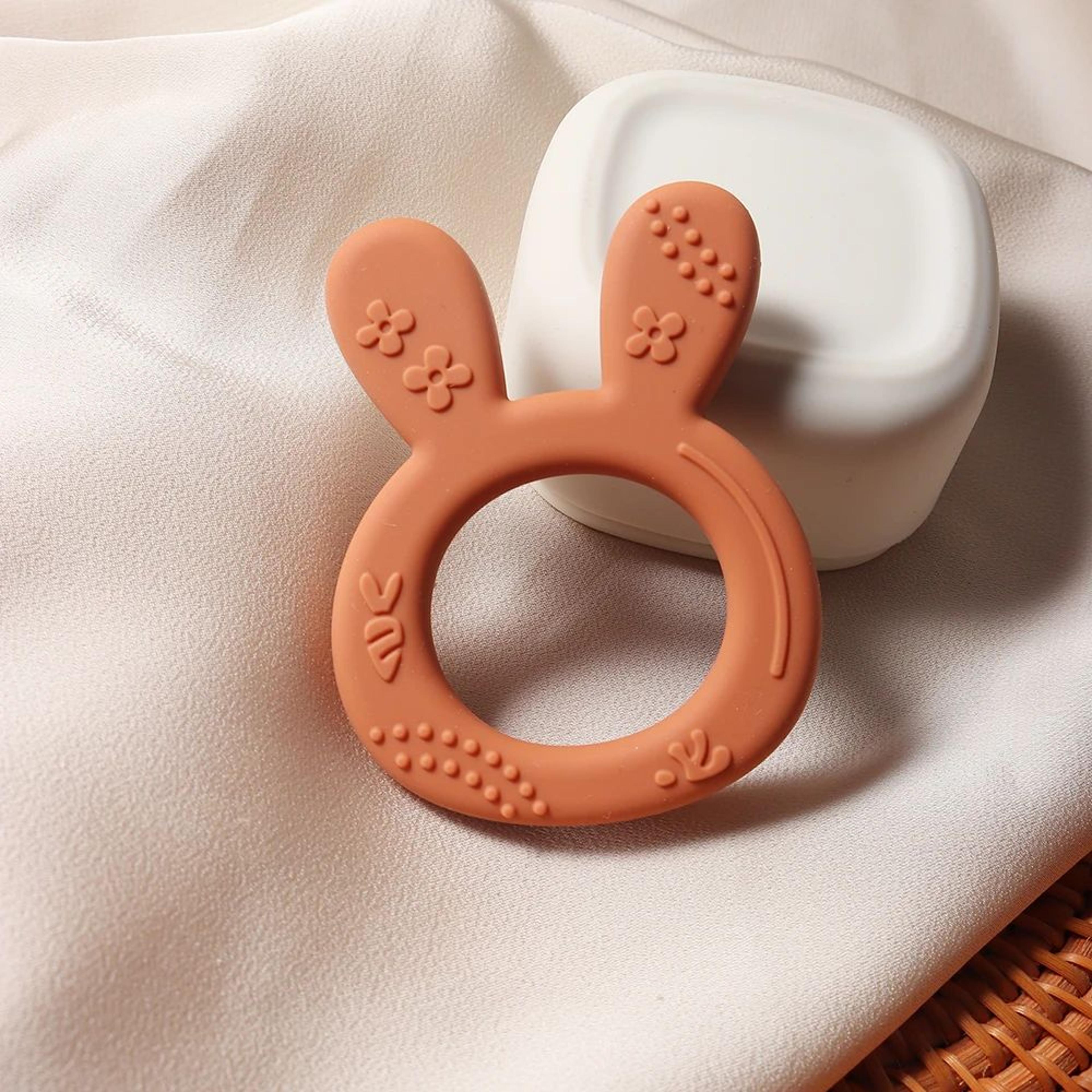 Carrot Bunny Silicone Baby Teether  BPAFree Sensory Teething Toy For Infants 11
