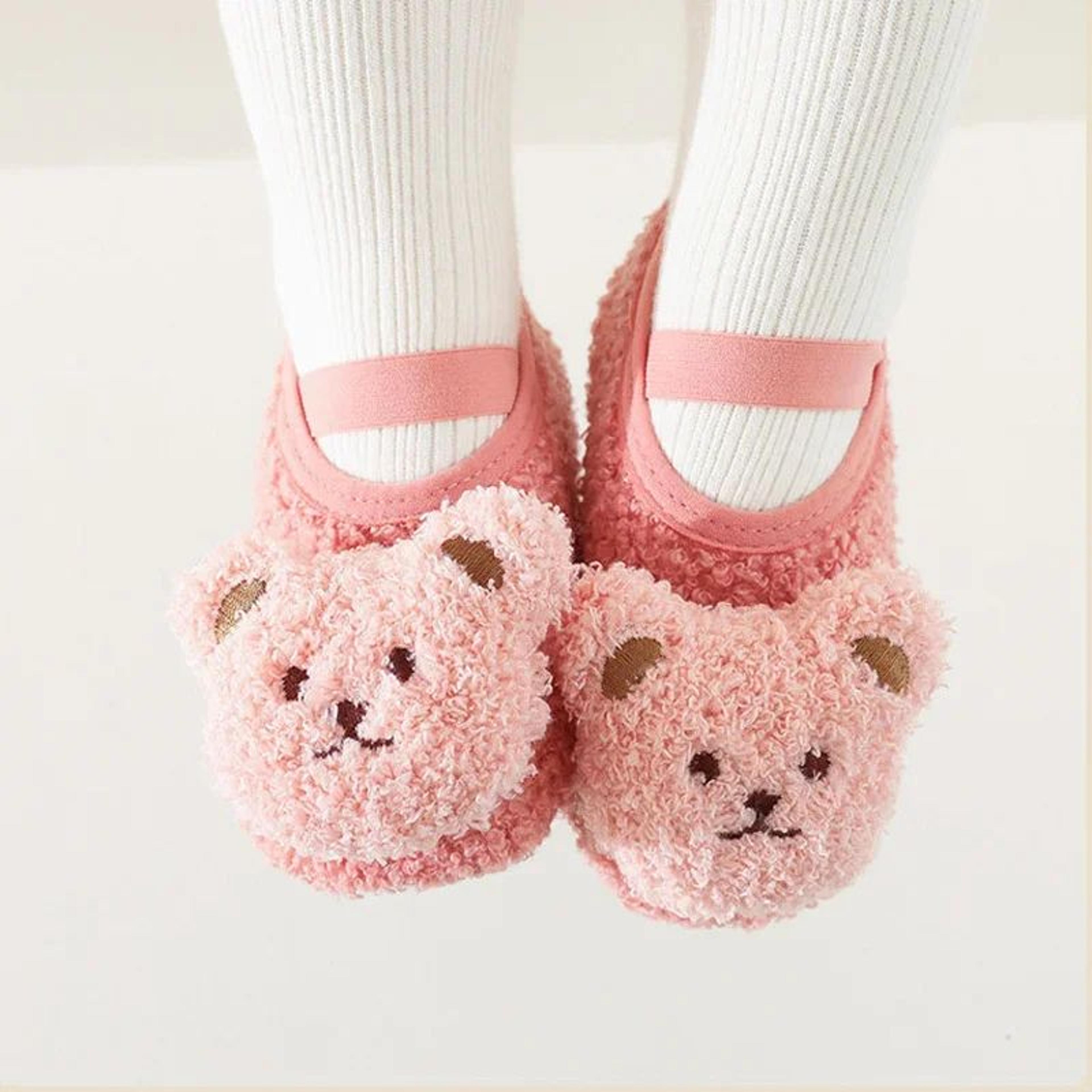 Cartoon Bear Warm Baby Winter Shoes  Soft NonSlip Newborn  Toddler First Walkers 4