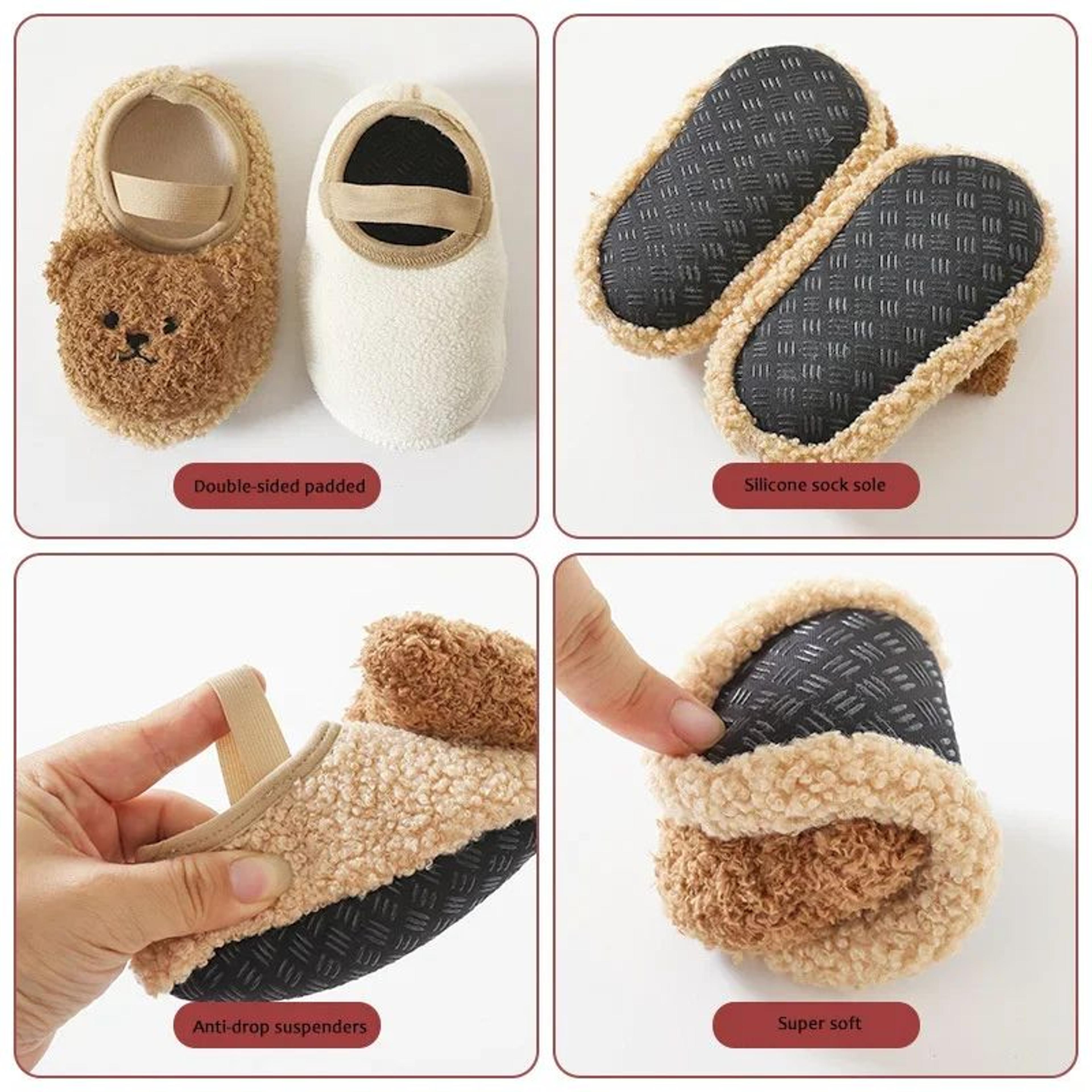 Cartoon Bear Warm Baby Winter Shoes  Soft NonSlip Newborn  Toddler First Walkers 5