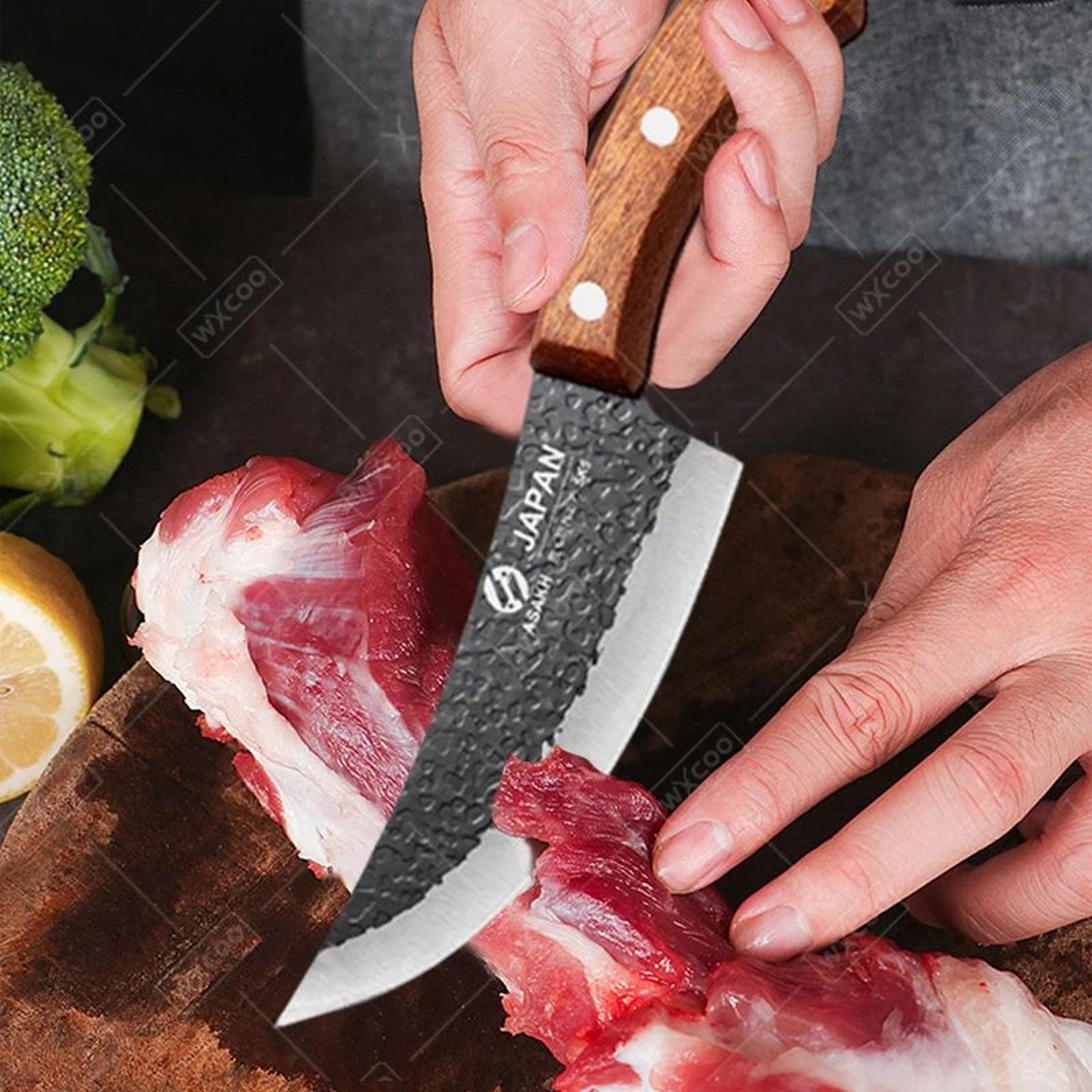 HandForged Butcher Knife  Japanese Kitchen Knife For Precision Boning  Meat Cutting 2