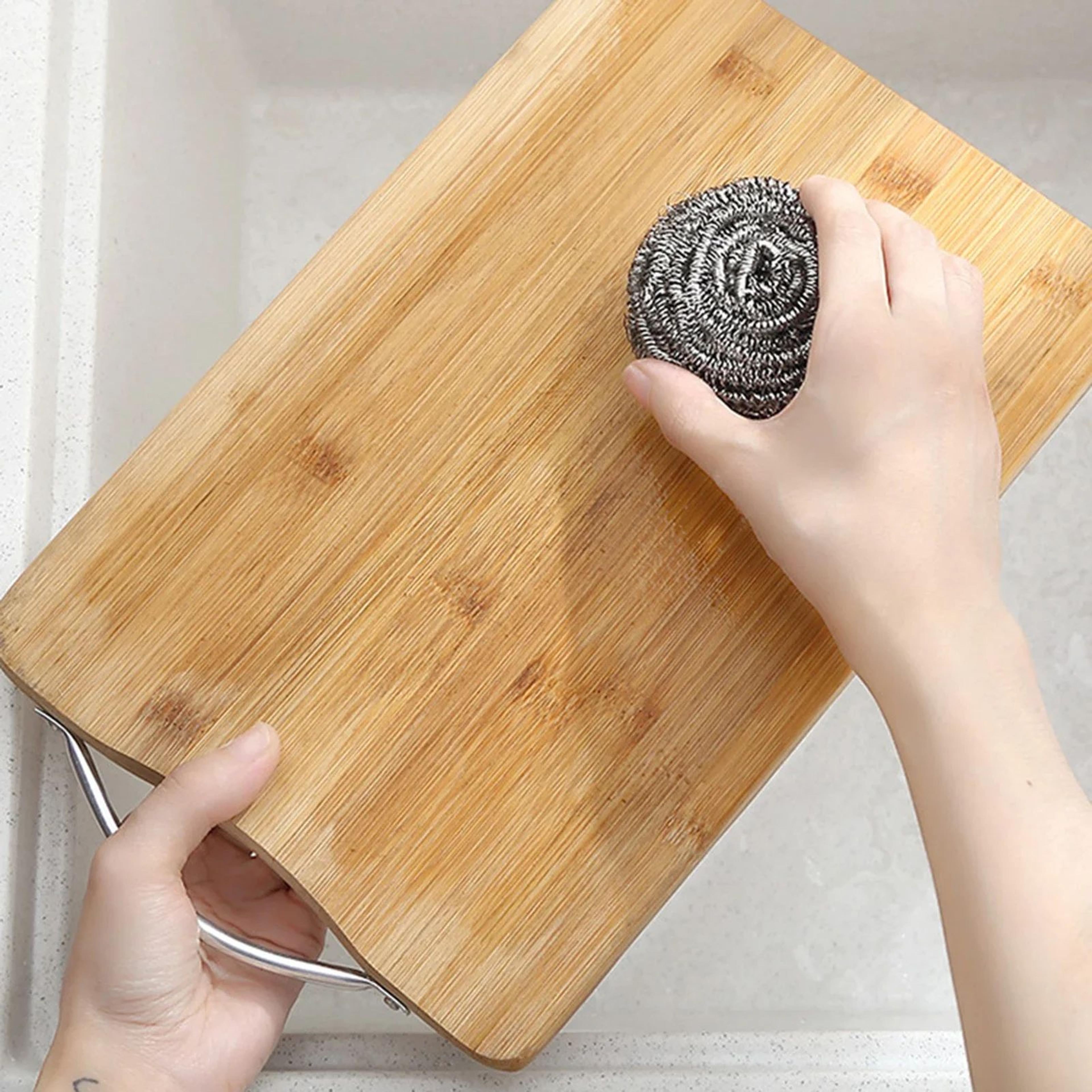 Stainless Steel Scrubber Pad Set For Kitchen And Bathroom Deep Cleaning 5