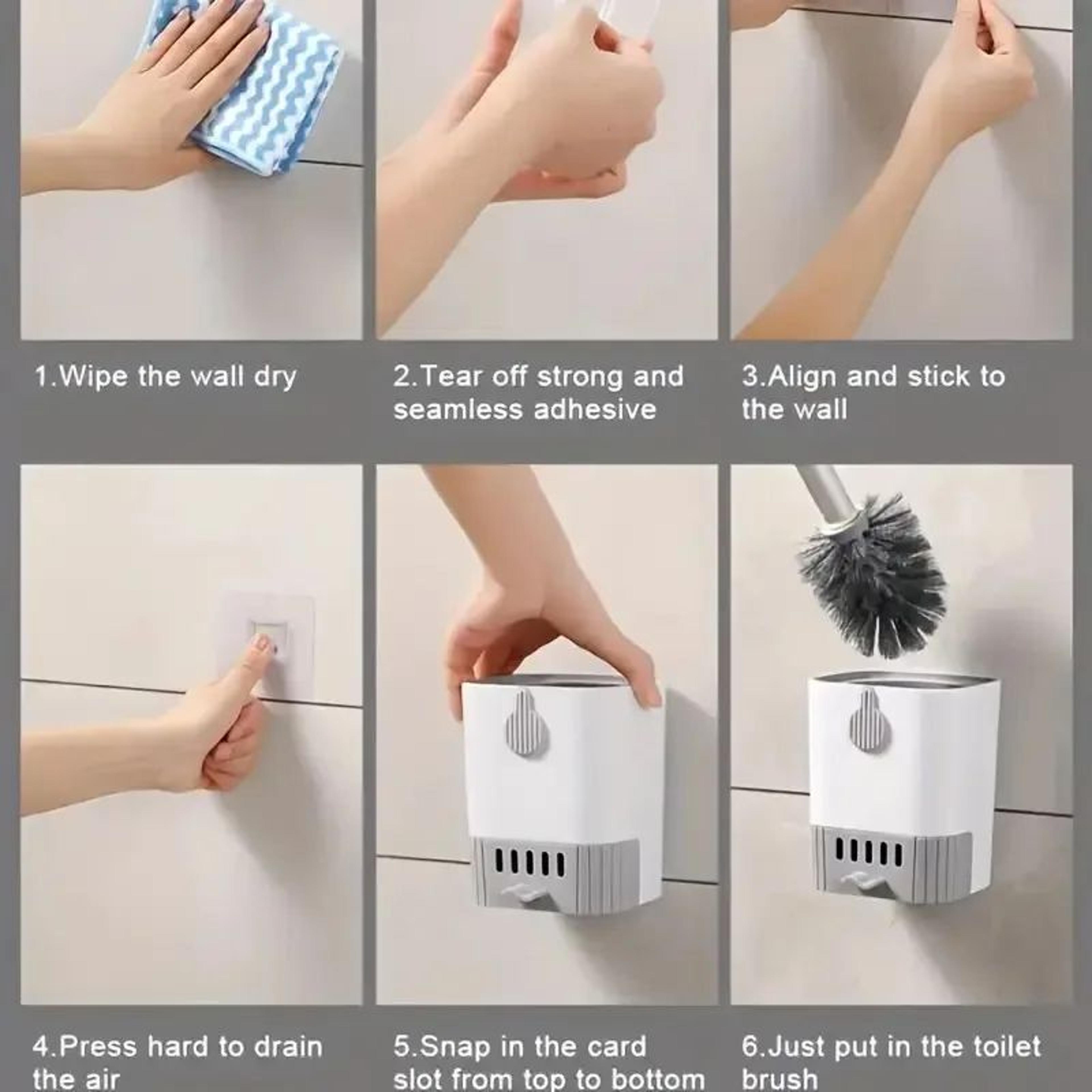 FlexReach Angled Toilet Scrubber Brush For Under Rim Deep Cleaning 4