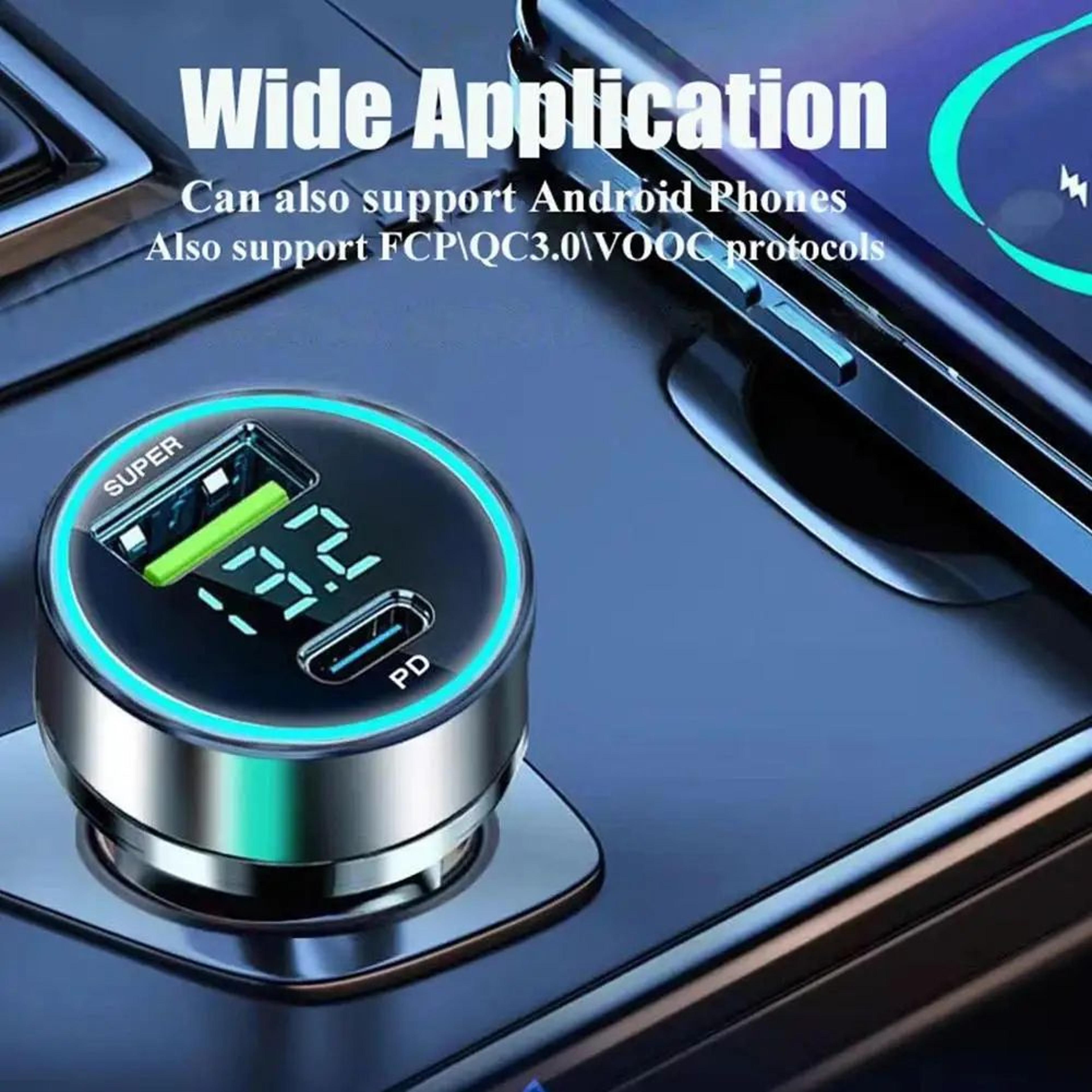 120W USBC Car Charger With Dual Ports For Fast InCar Charging 2