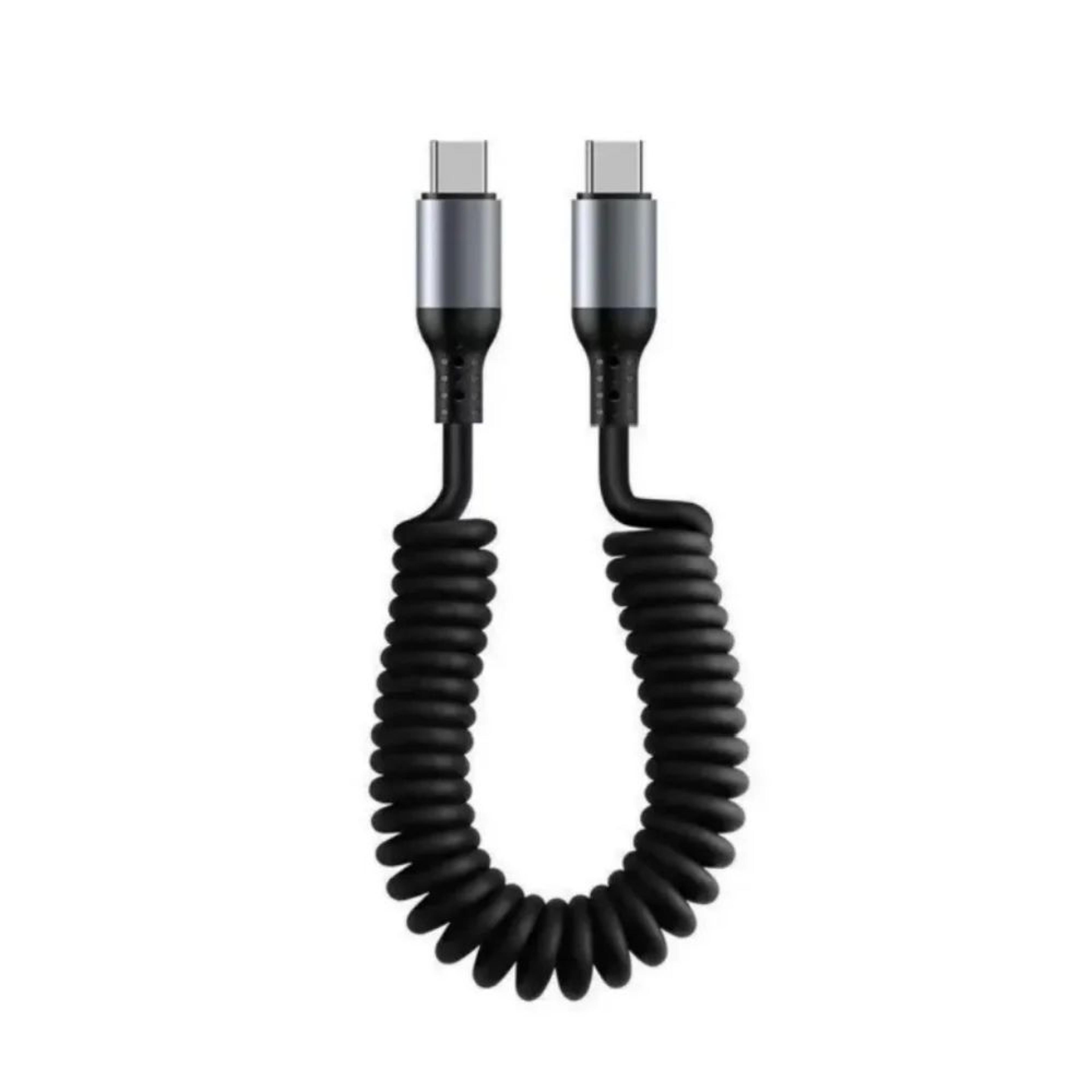 66W Fast Charging Retractable USBC Cable  PD TypeC Spring Charger Cord 6