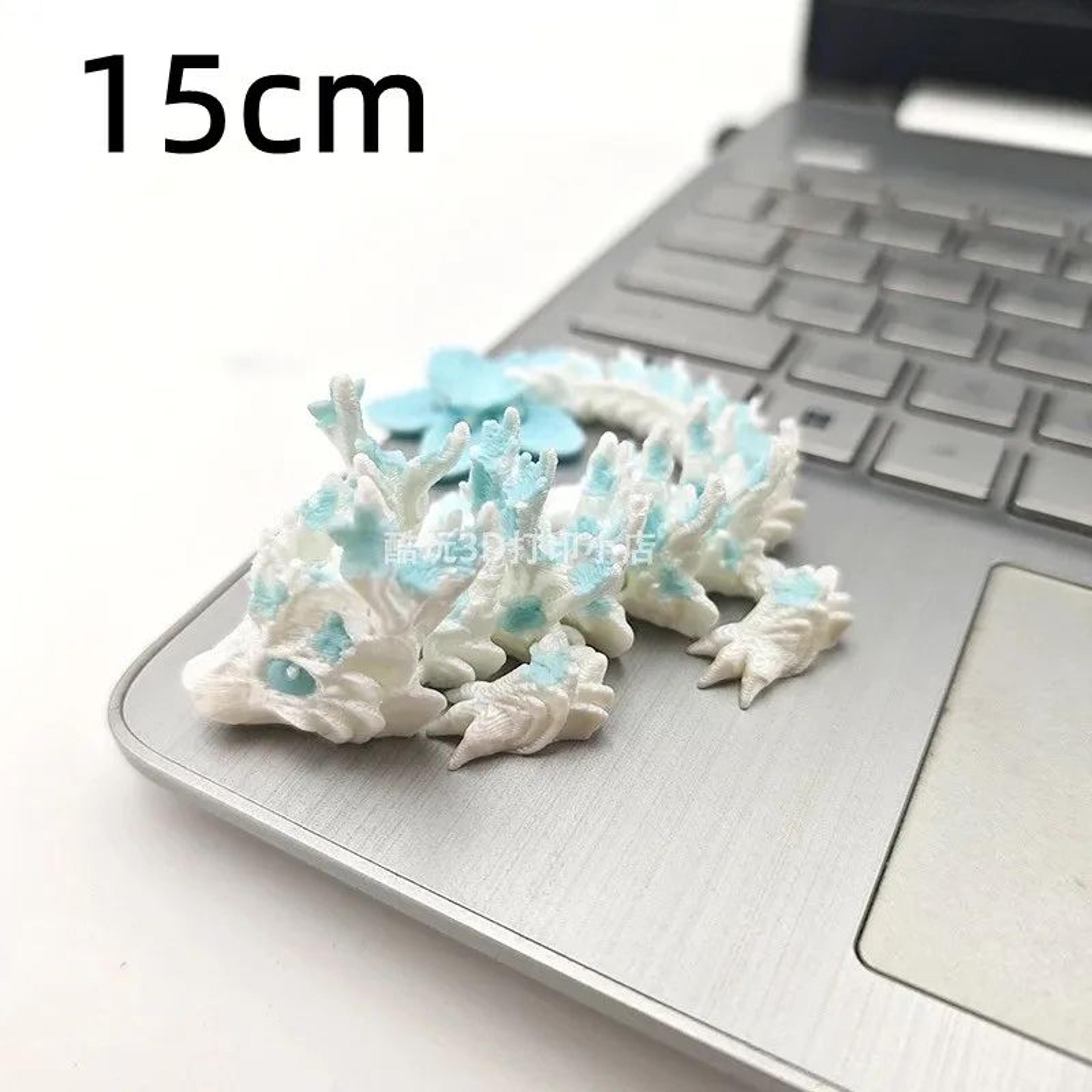 Cherry Blossom 3D Printed Dragon Articulated Figure  Flexible Fantasy Desk Decor  Gift 7