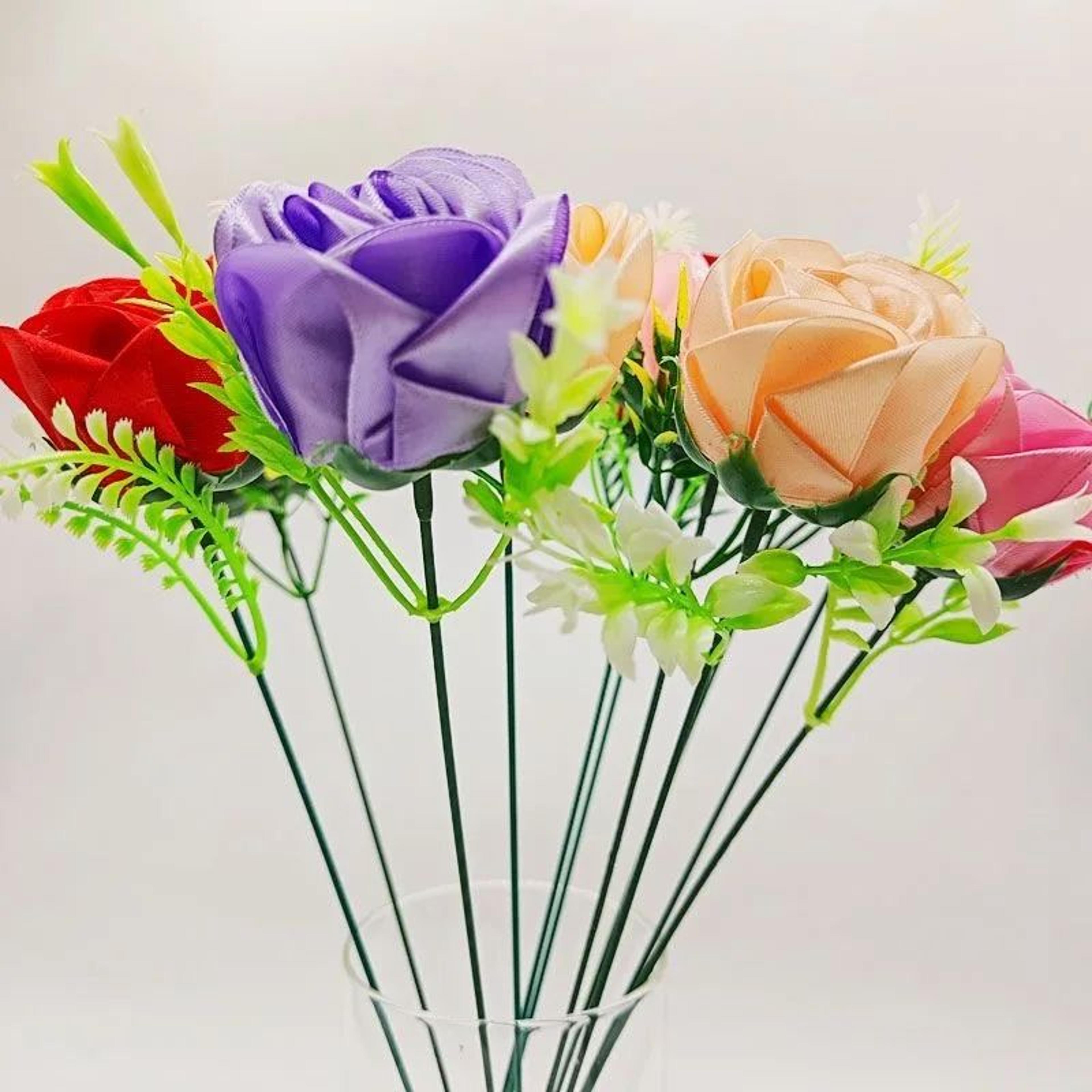 Artificial Flower Stems Kit With Floral Tape For DIY Bouquets And Wedding Decor 2