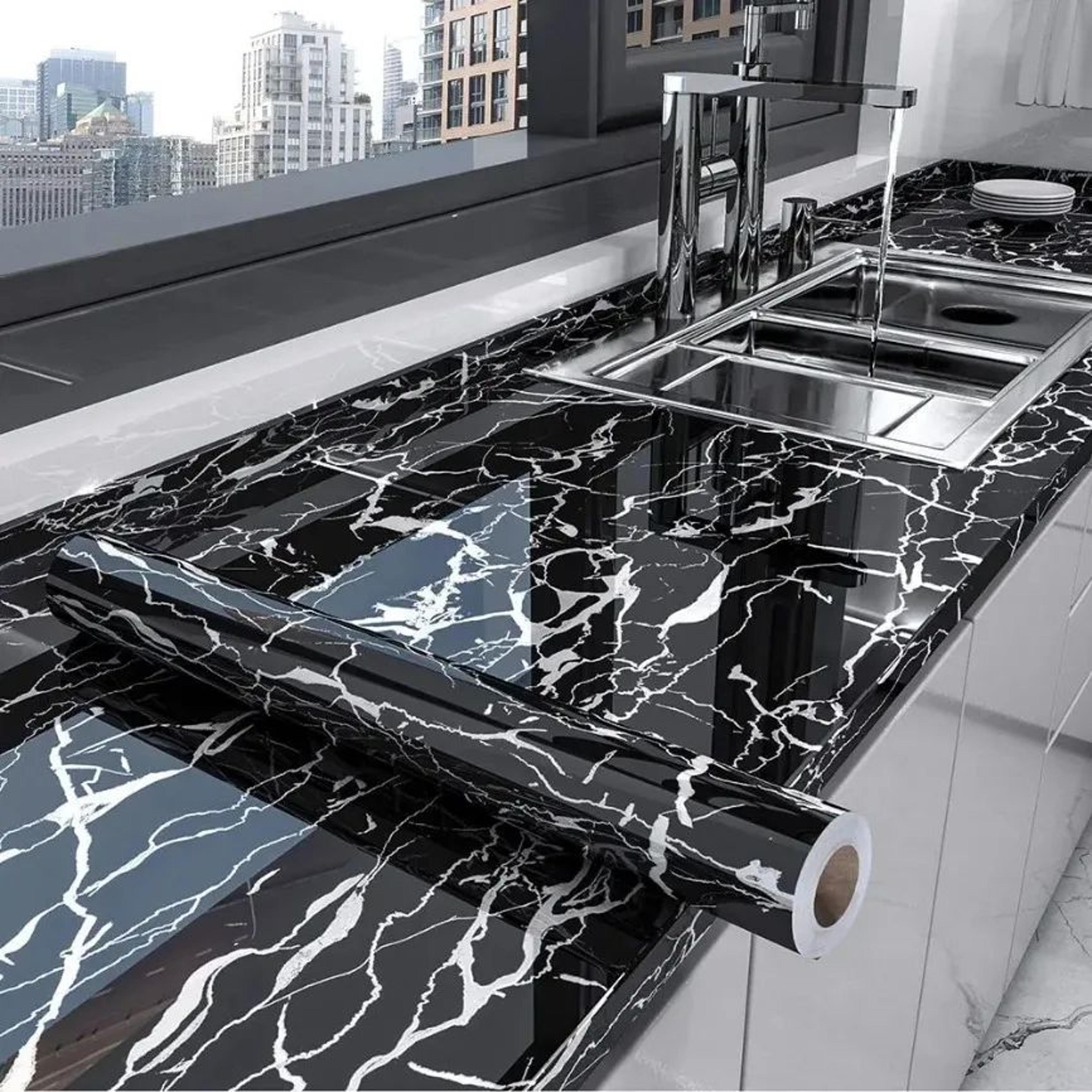 Elegant Marble Peel And Stick Wallpaper  Waterproof Self Adhesive Contact Paper For Kitchen  Bathro 1