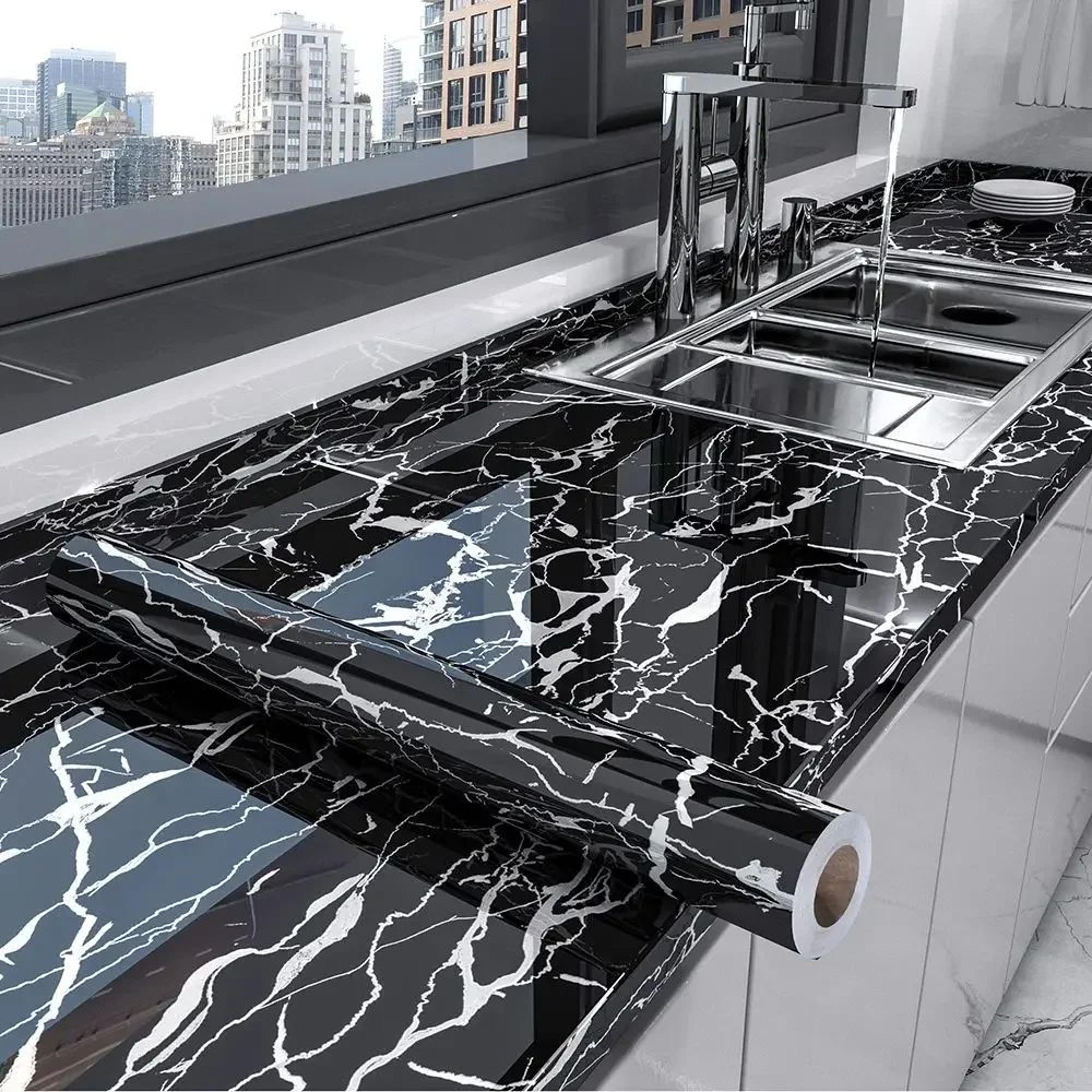 Elegant Marble Peel And Stick Wallpaper  Waterproof Self Adhesive Contact Paper For Kitchen  Bathro 5