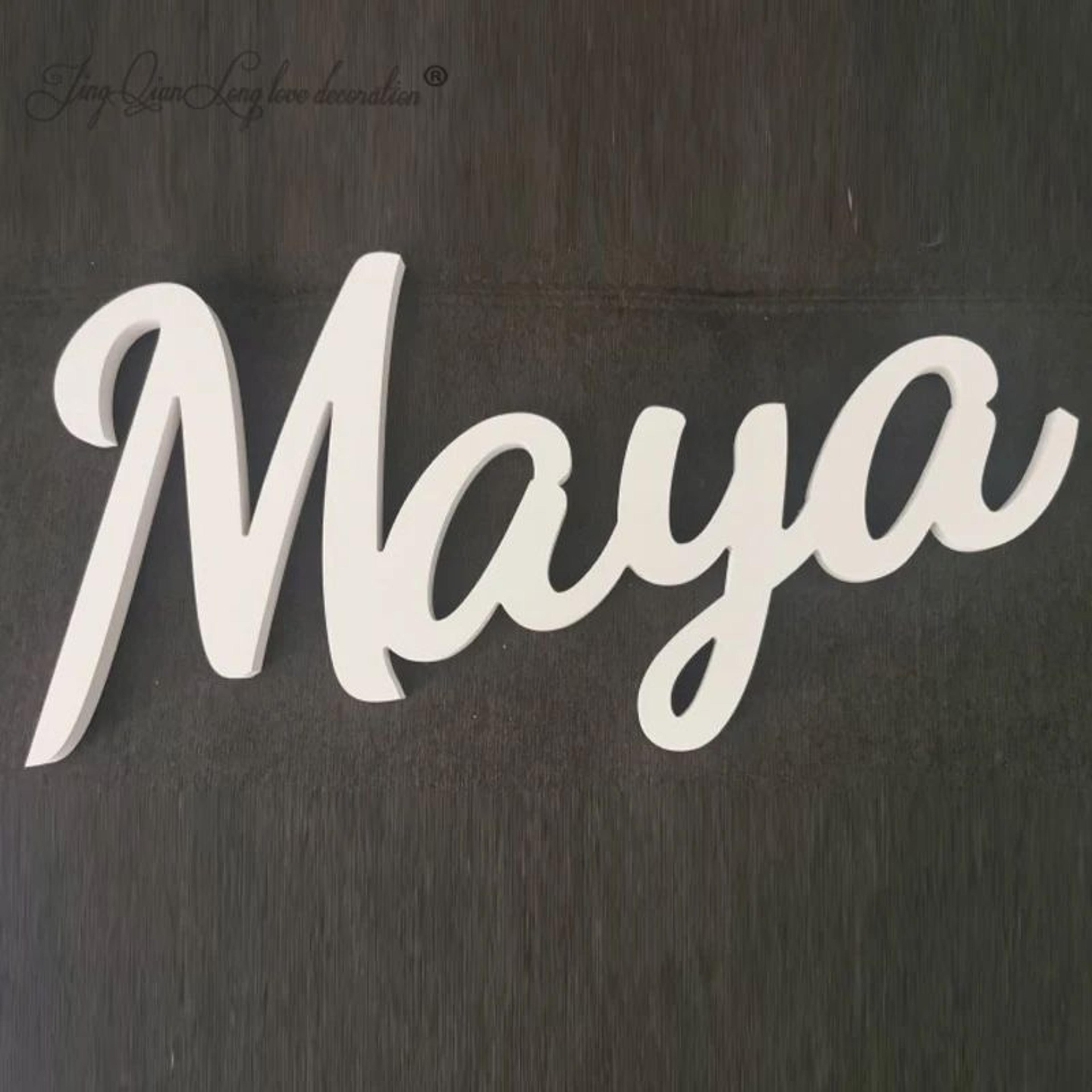 Personalized Wooden Name Sign Custom Wall Decor With Stand 1