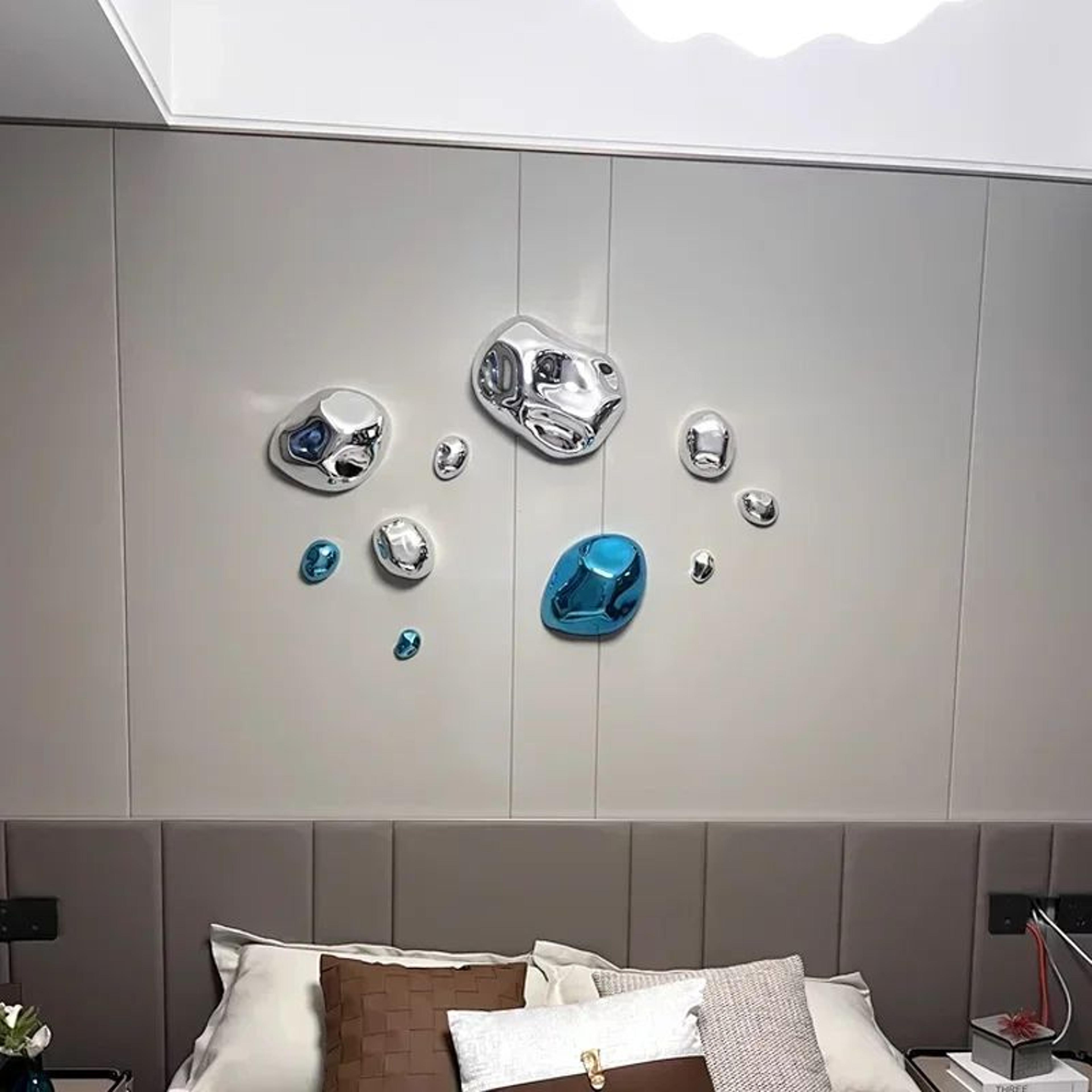 Modern Faux Stone Abstract Wall Sculpture For Living Room And Hotel Decor 4