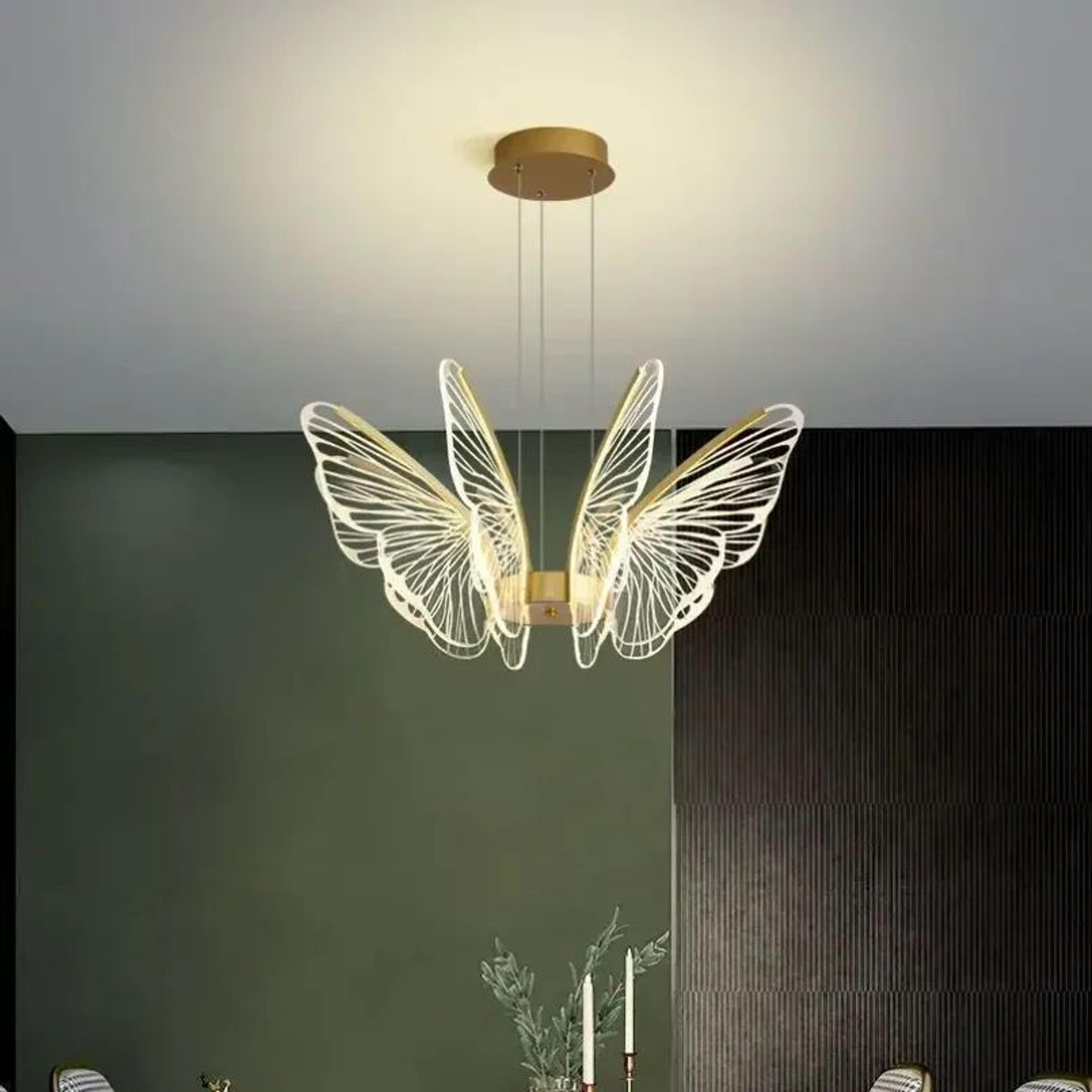 Aurora Butterfly Chandelier LED Acrylic Pendant Light For Bedroom Living Room  Kitchen Island 3