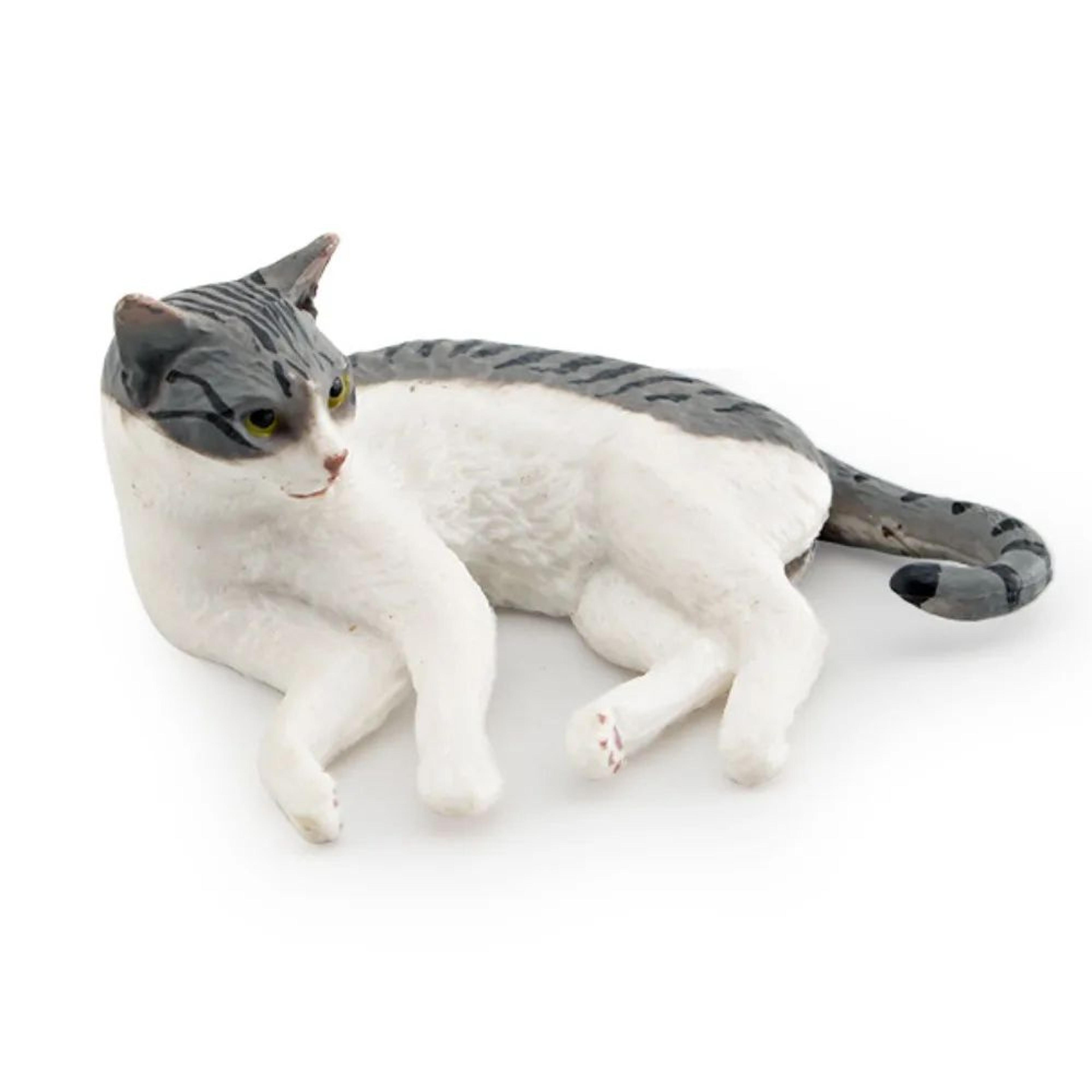 Realistic Orange Cat Figurine For Desk Decor Mini Sleeping Kitty Ornament 6