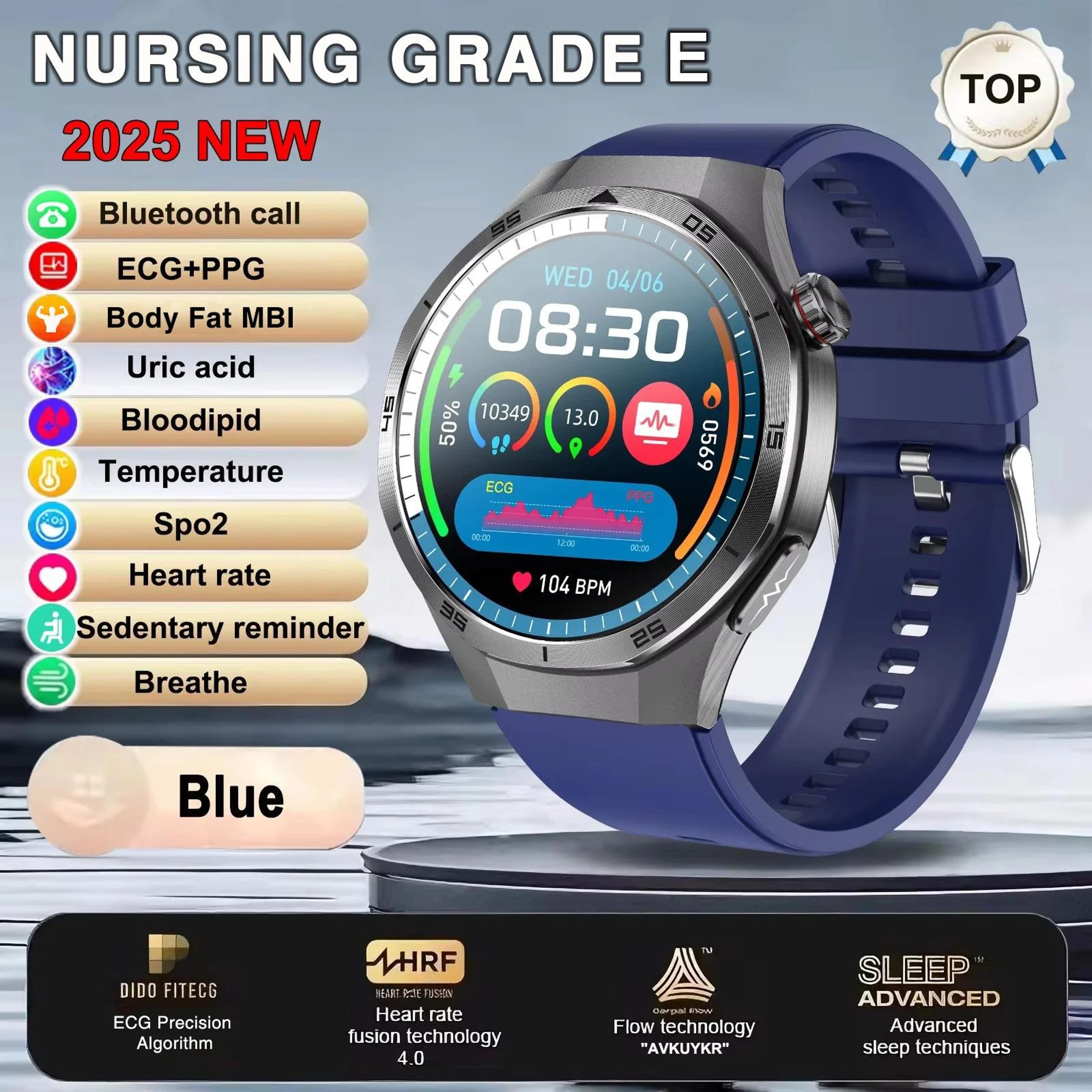 Smart Health ECG Smartwatch With Blood Pressure Monitor  NFC Calling 8