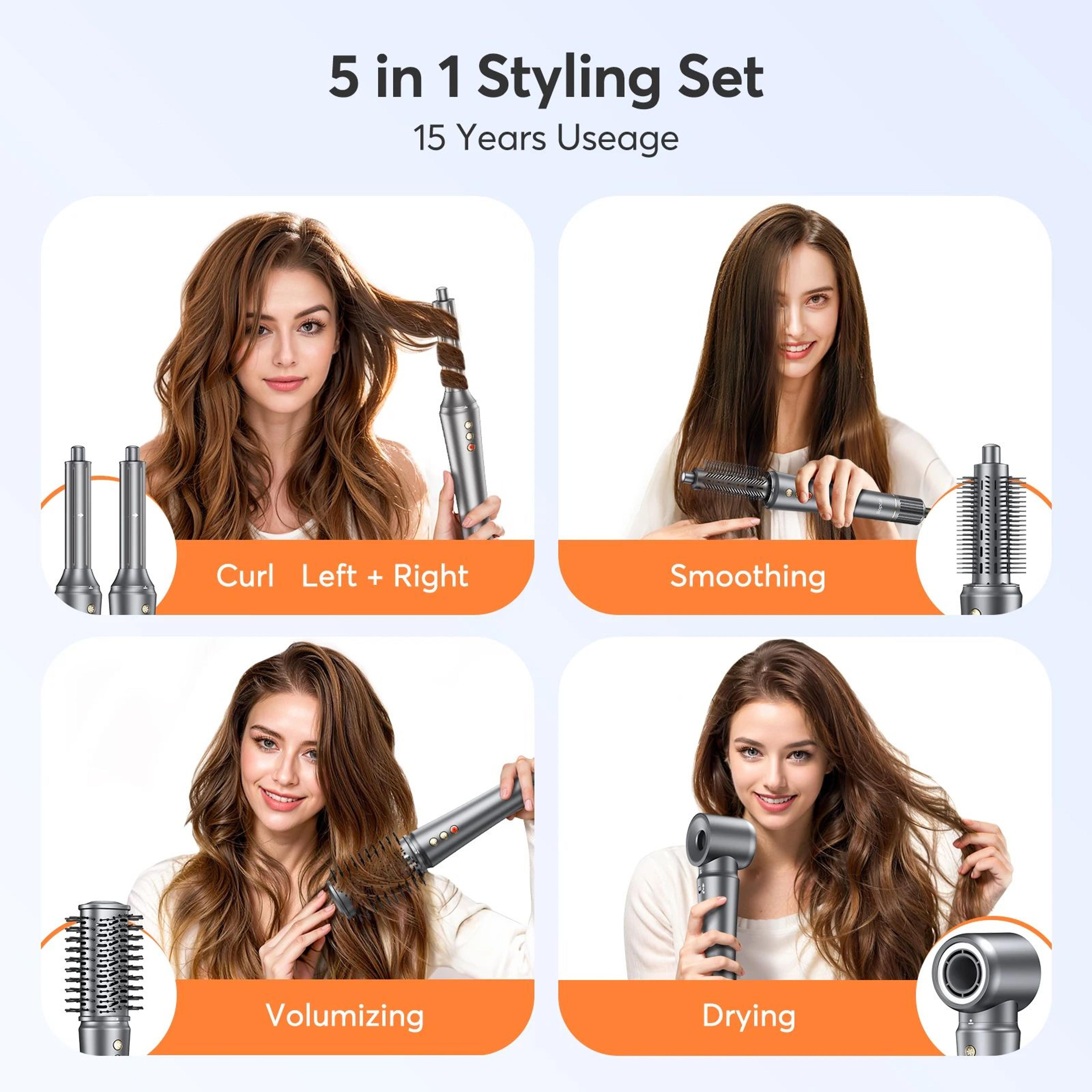 AeroStyle 5in1 HighSpeed Hair Styler  Ionic Air Wrap Dryer 1