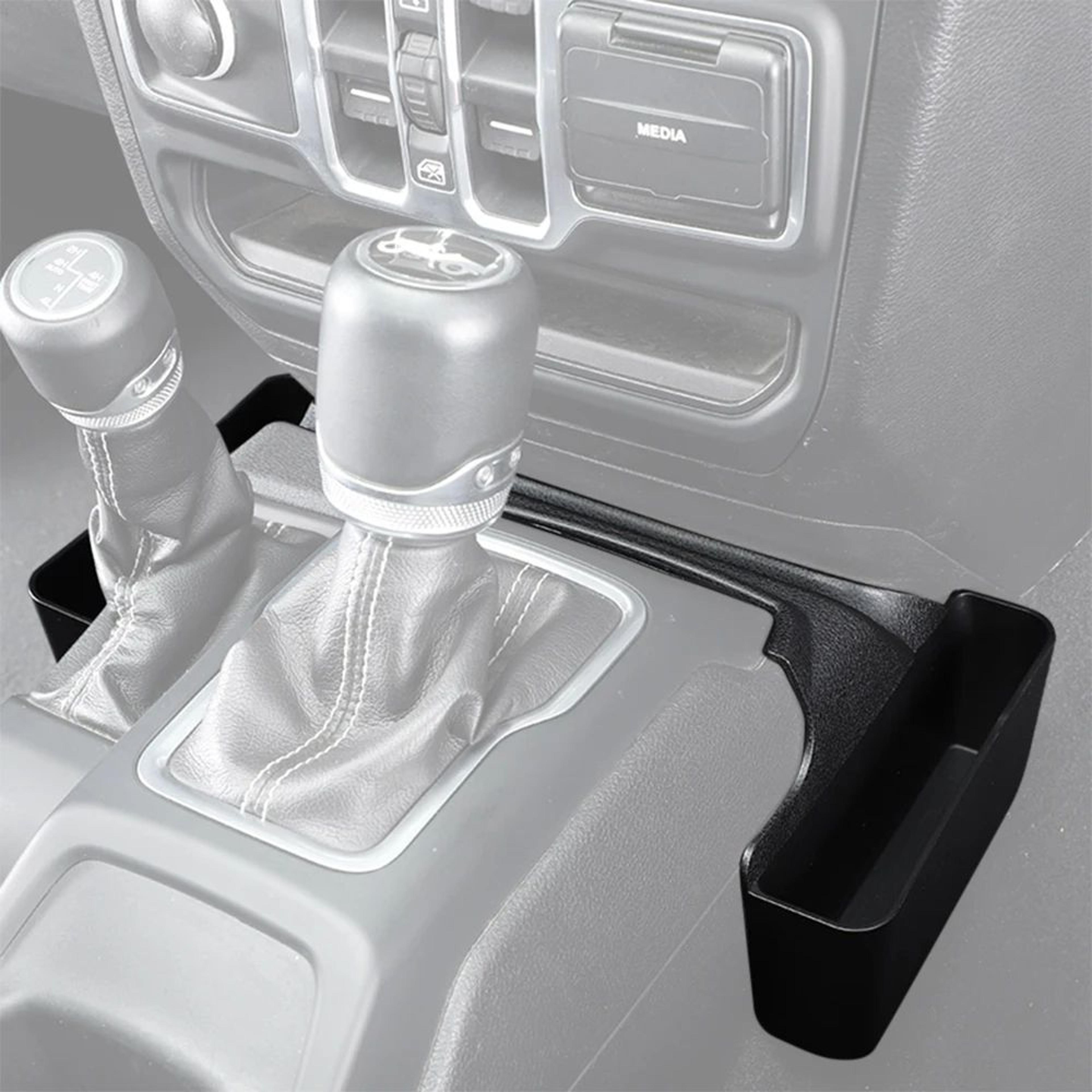Jeep Wrangler JL  Gladiator JT Gear Shift Organizer Tray With Phone Holder 3